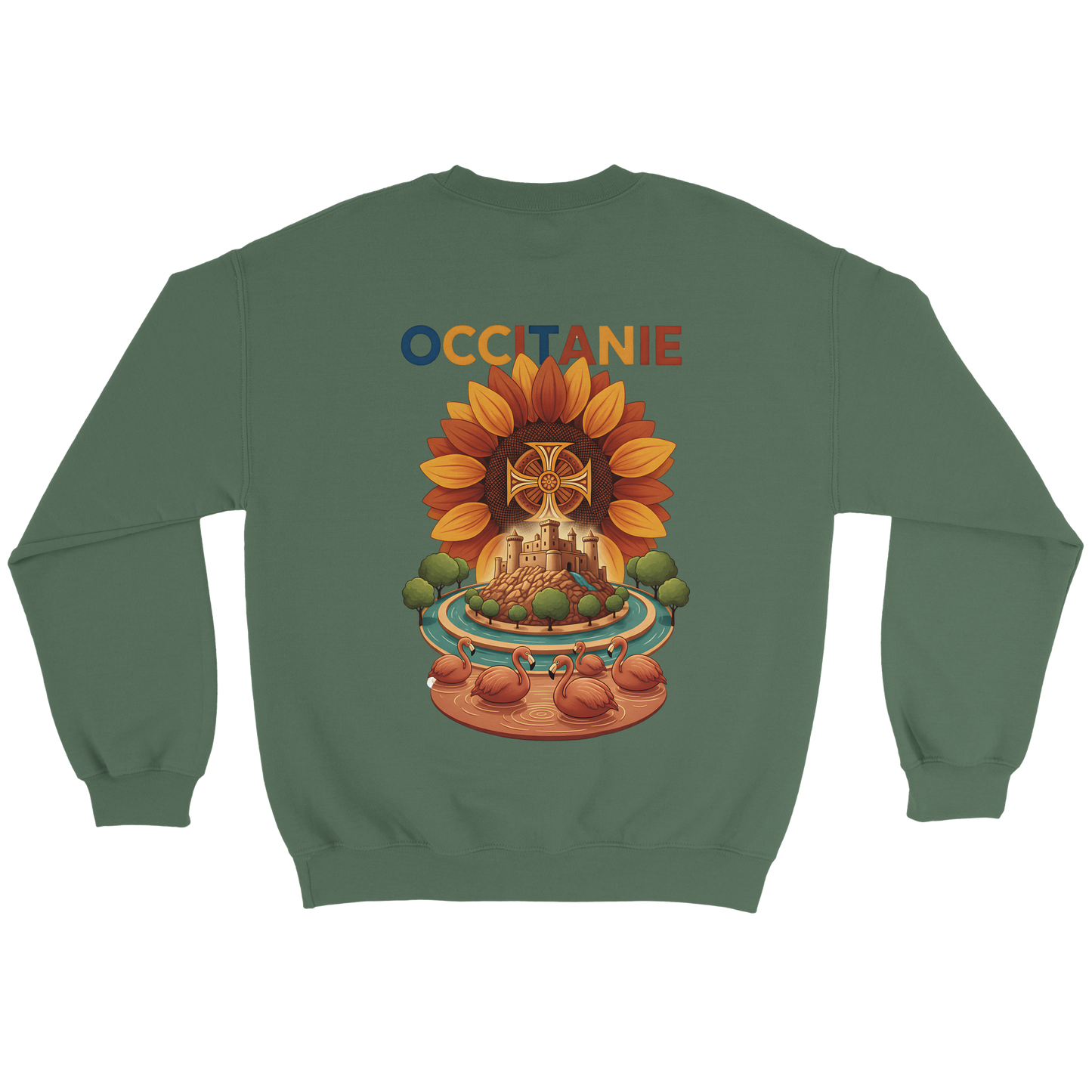 Unisex-Sweatshirt, klassischer Rundhalsausschnitt Occitanie | Gildan® 18000