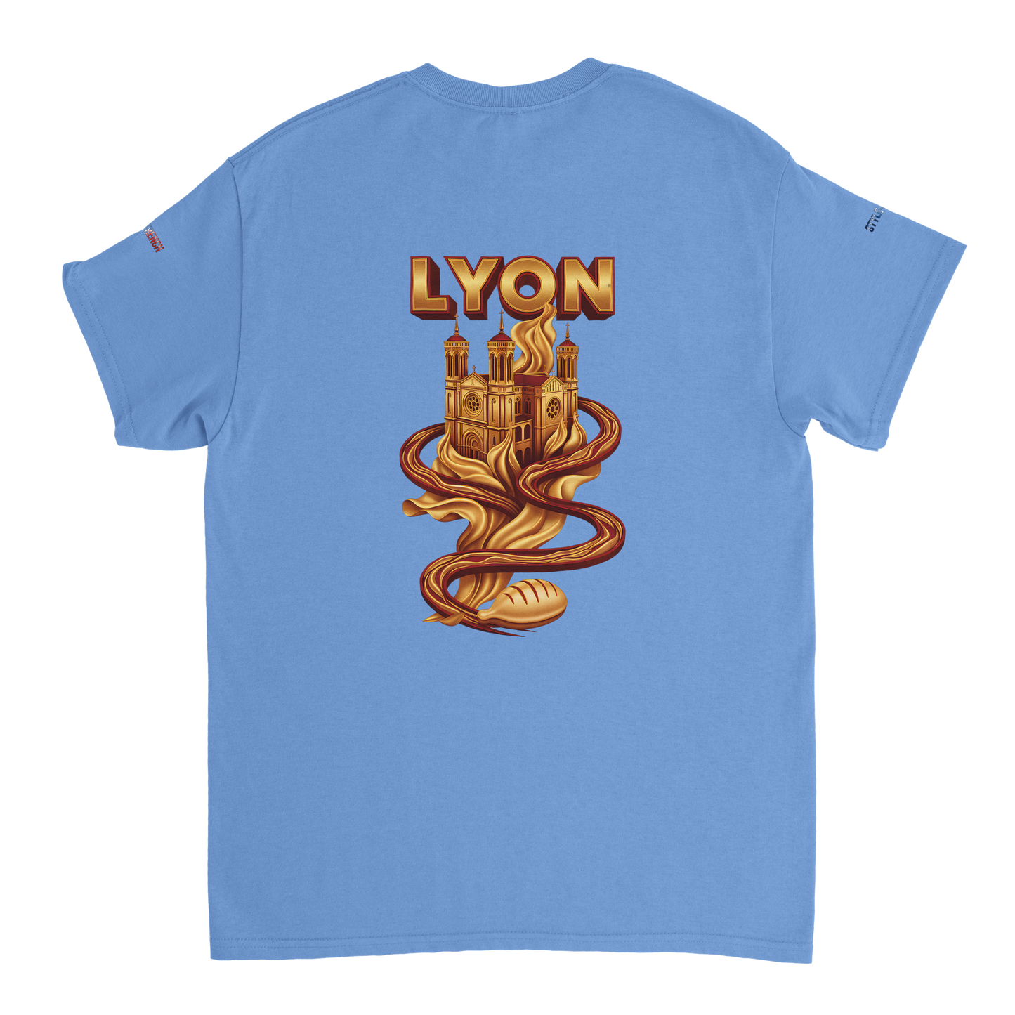 Unisex-T-Shirt Lyon Stadt Frankreich dick Rundhals | Gildan® 5000