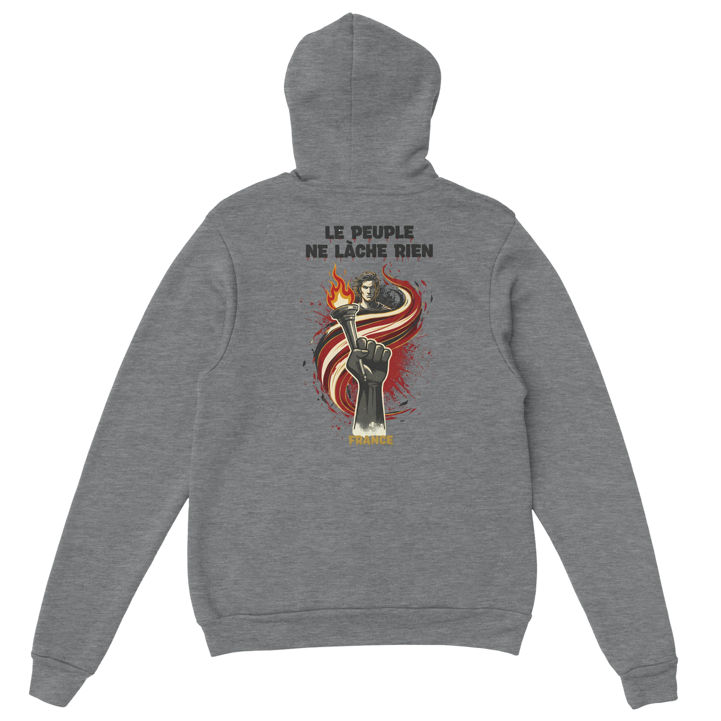 "The people don't give up" hoodie - classic French style for men | Gildan® 18500