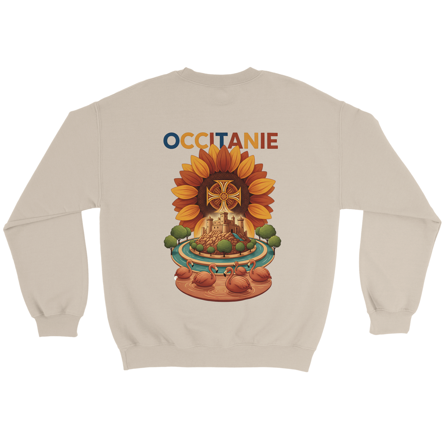 Unisex-Sweatshirt, klassischer Rundhalsausschnitt Occitanie | Gildan® 18000