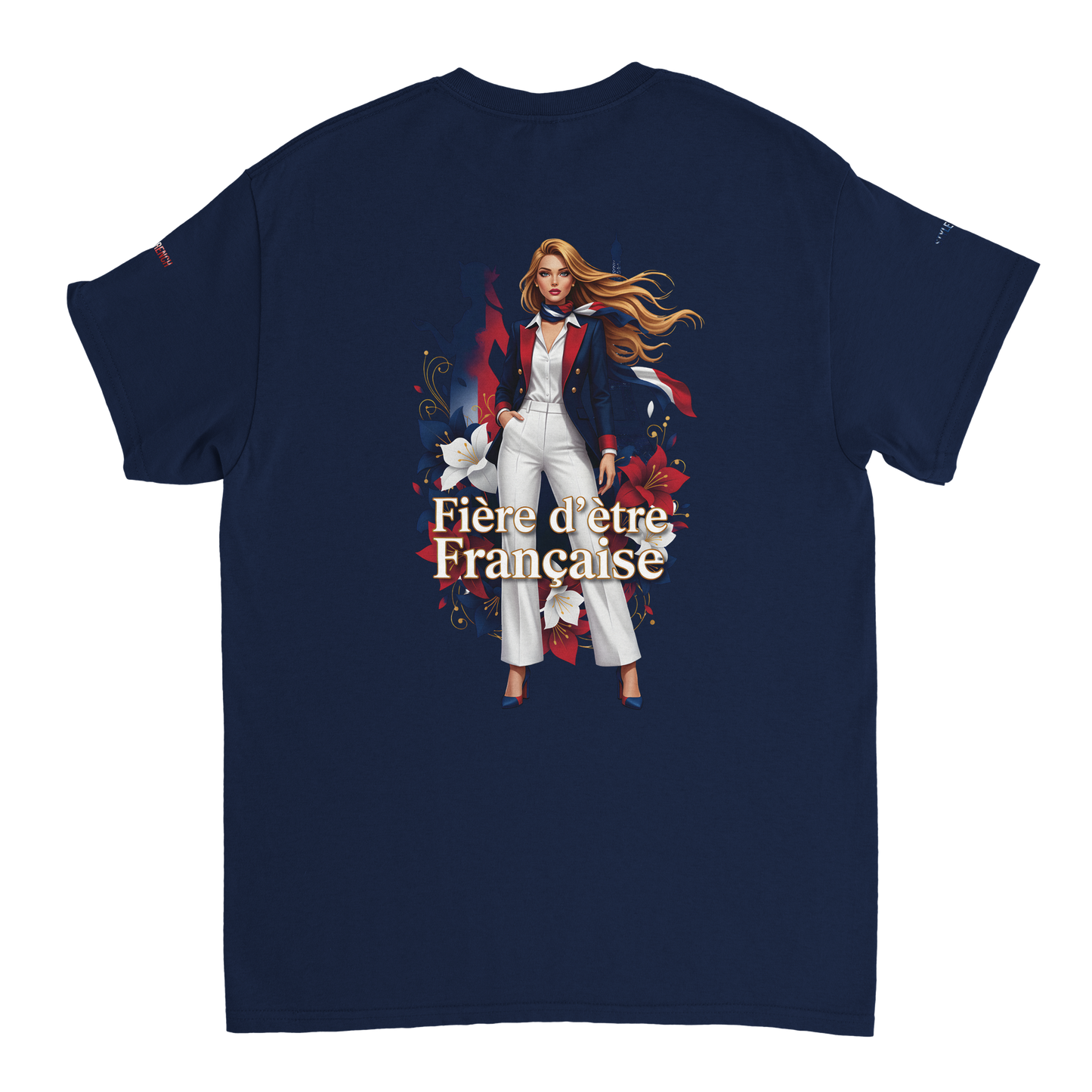 T-shirt Femme Fière d'être Française - Coton Premium