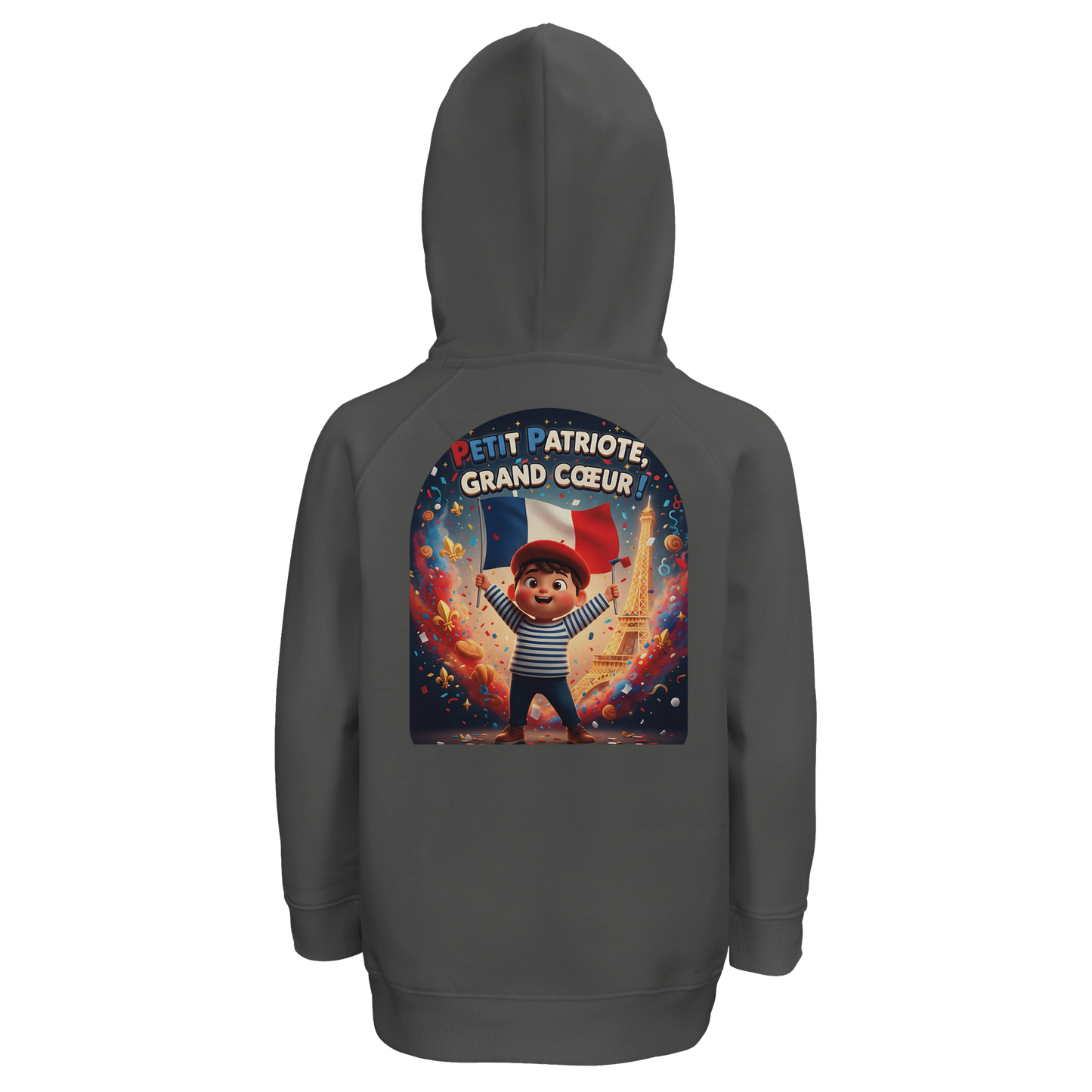 Sweat-shirt Enfant Petit Patriote - Hoodie en Coton Bio Éco-responsable