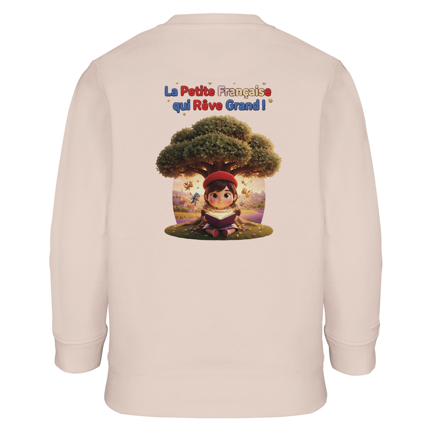 Mädchen-Sweatshirt im französischen Stil: „La petite française qui rêve grand“ aus recycelter Mischung | SOL'S Columbia Kids 04239