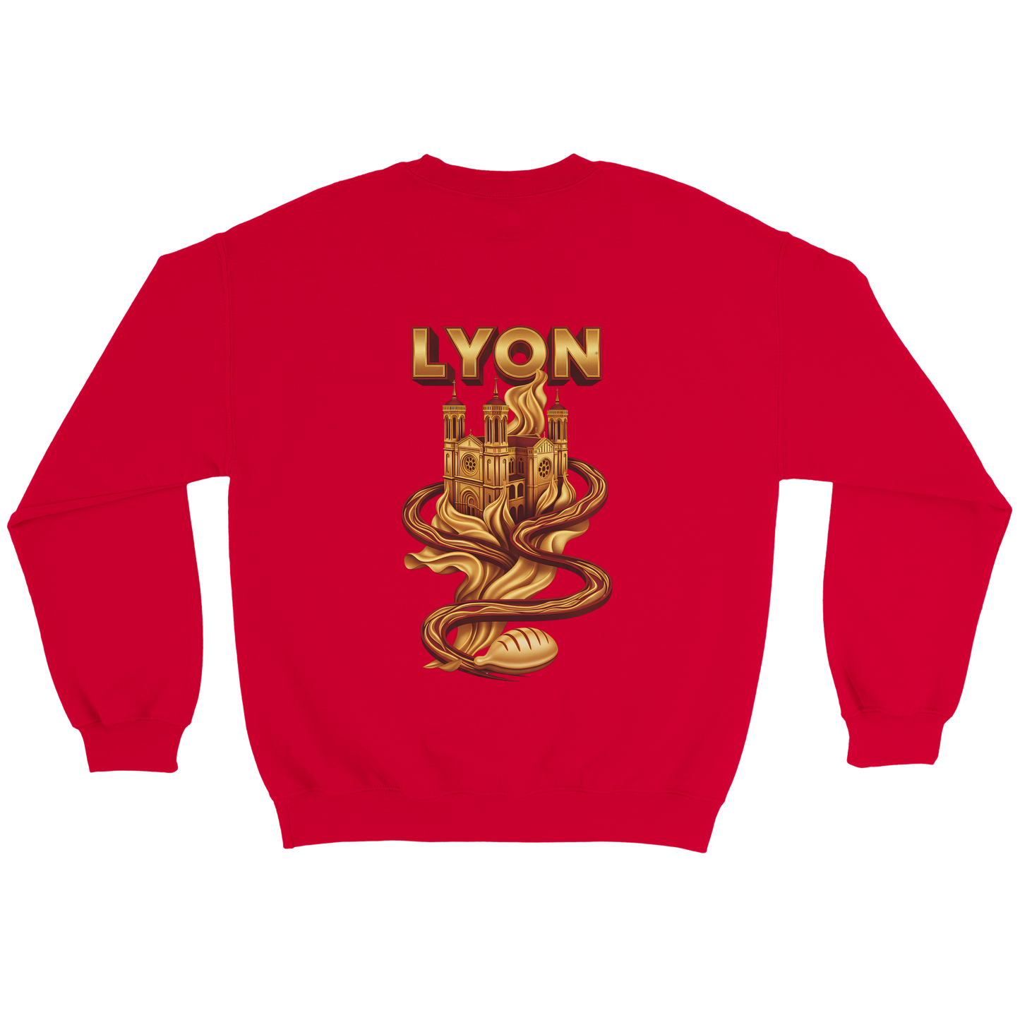 Unisex sweatshirt Lyon city France classic crew neck | Gildan® 18000