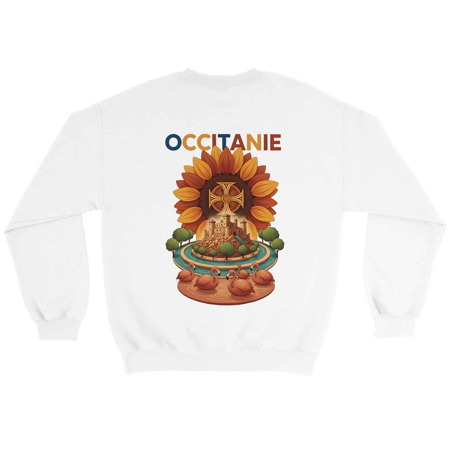 Unisex-Sweatshirt, klassischer Rundhalsausschnitt Occitanie | Gildan® 18000