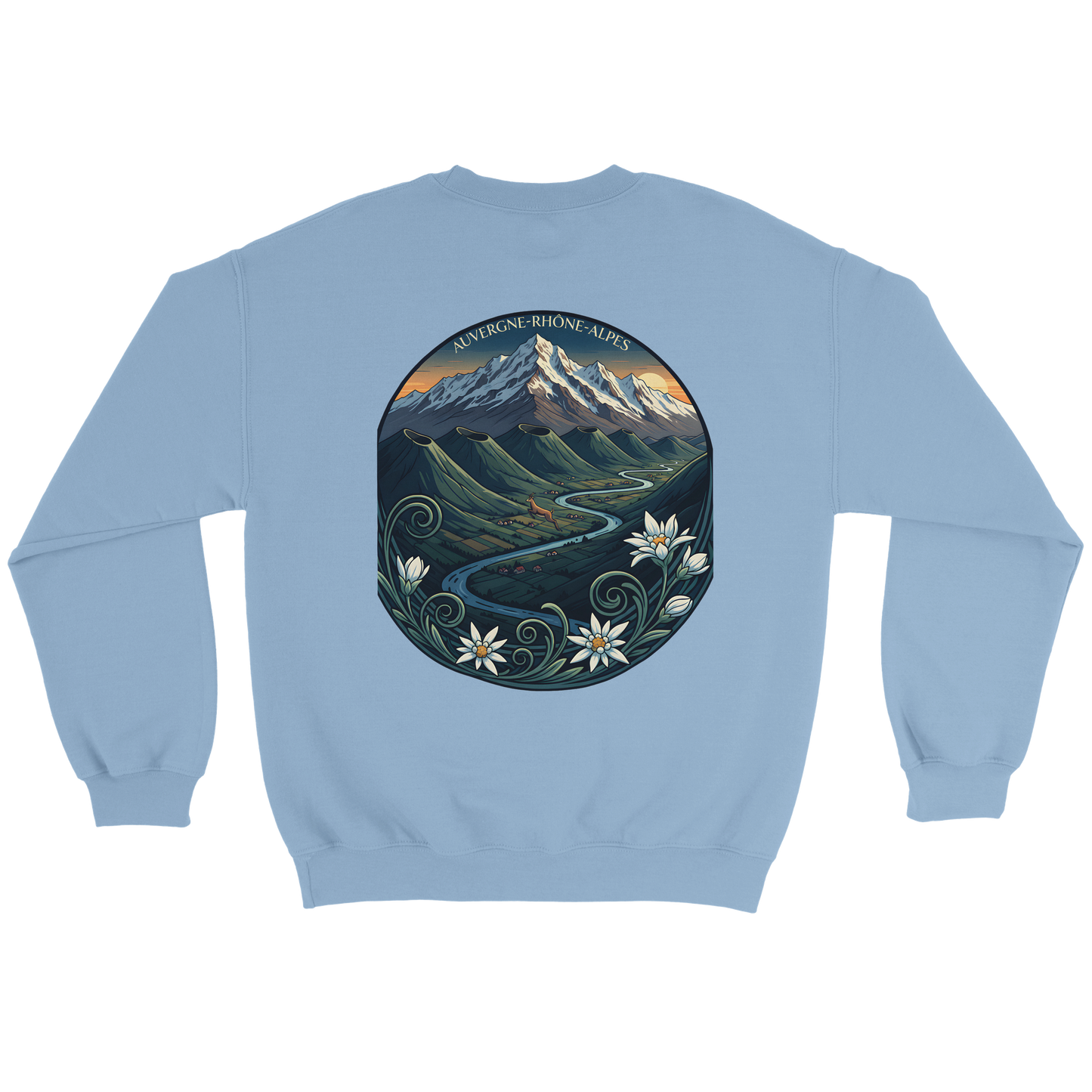 Unisex-Sweatshirt Auvergne-Rhône-Alpes klassisch Rundhals | Gildan® 18000