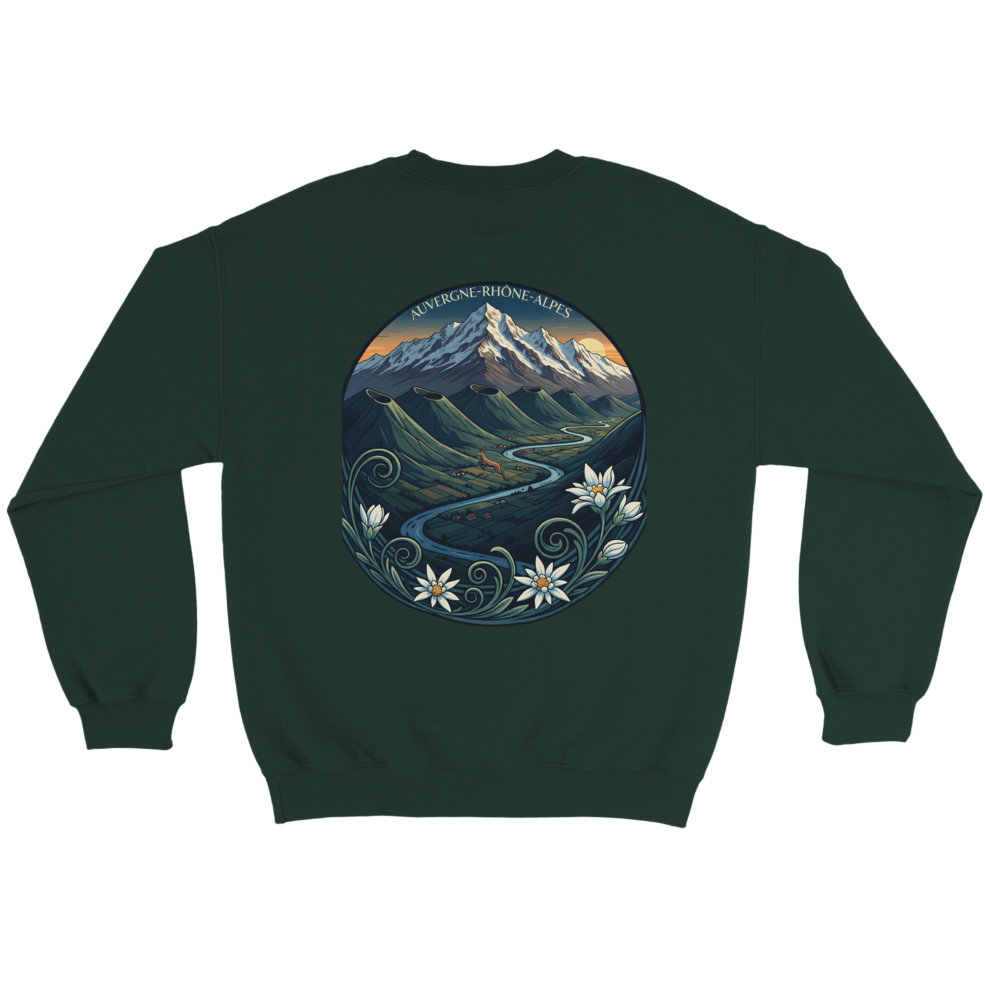 Unisex-Sweatshirt Auvergne-Rhône-Alpes klassisch Rundhals | Gildan® 18000
