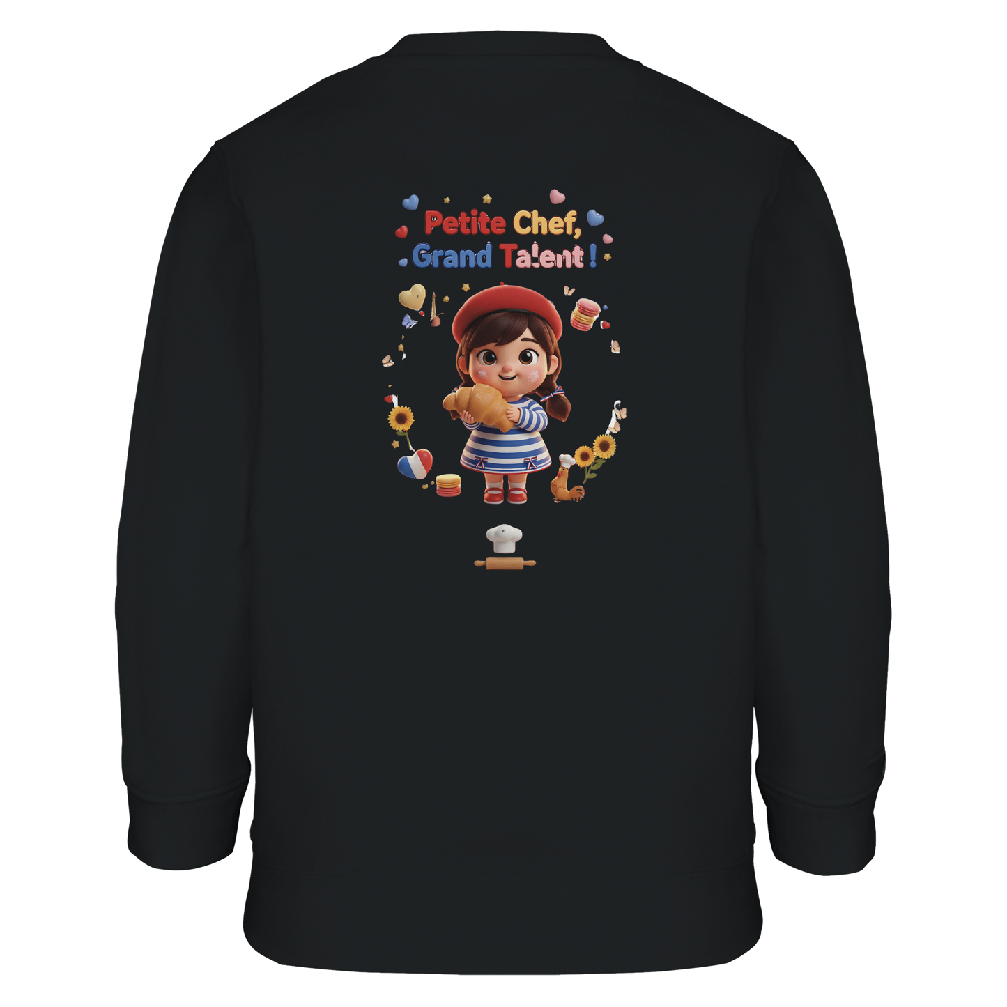 Sweatshirt im französischen Stil für kleine Chefinnen mit großem Talent, aus recyceltem Mischgewebe | SOL'S Columbia Kids 04239