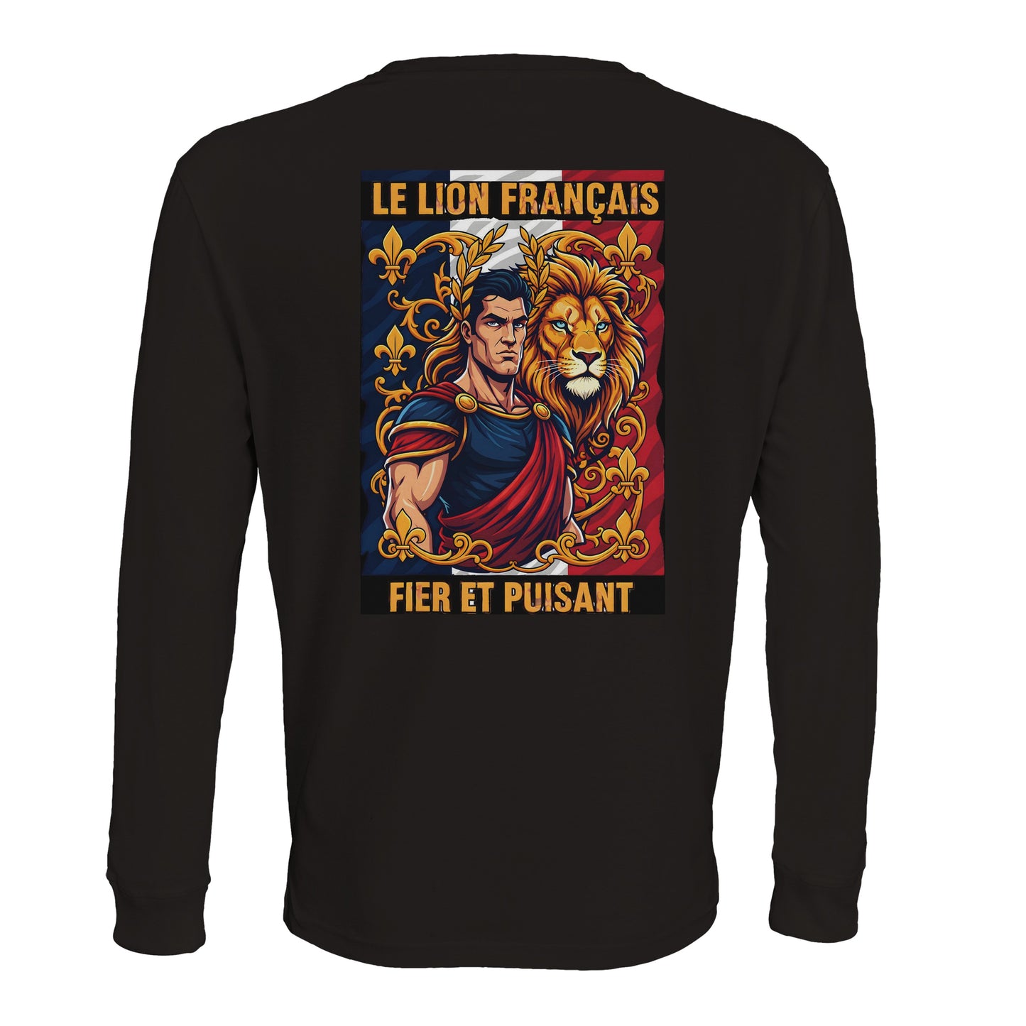 Herren-T-Shirt starker Löwe französischer Stil Langarm Bio-Baumwolle | SOL'S Pioneer LSL 03982