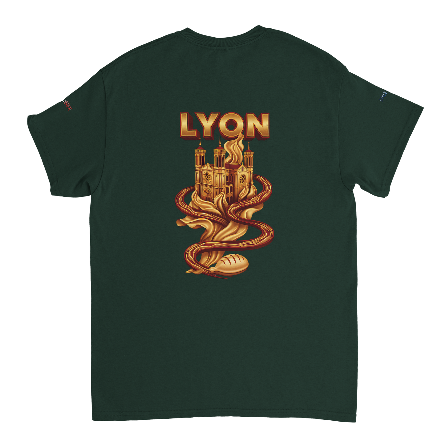 Unisex-T-Shirt Lyon Stadt Frankreich dick Rundhals | Gildan® 5000