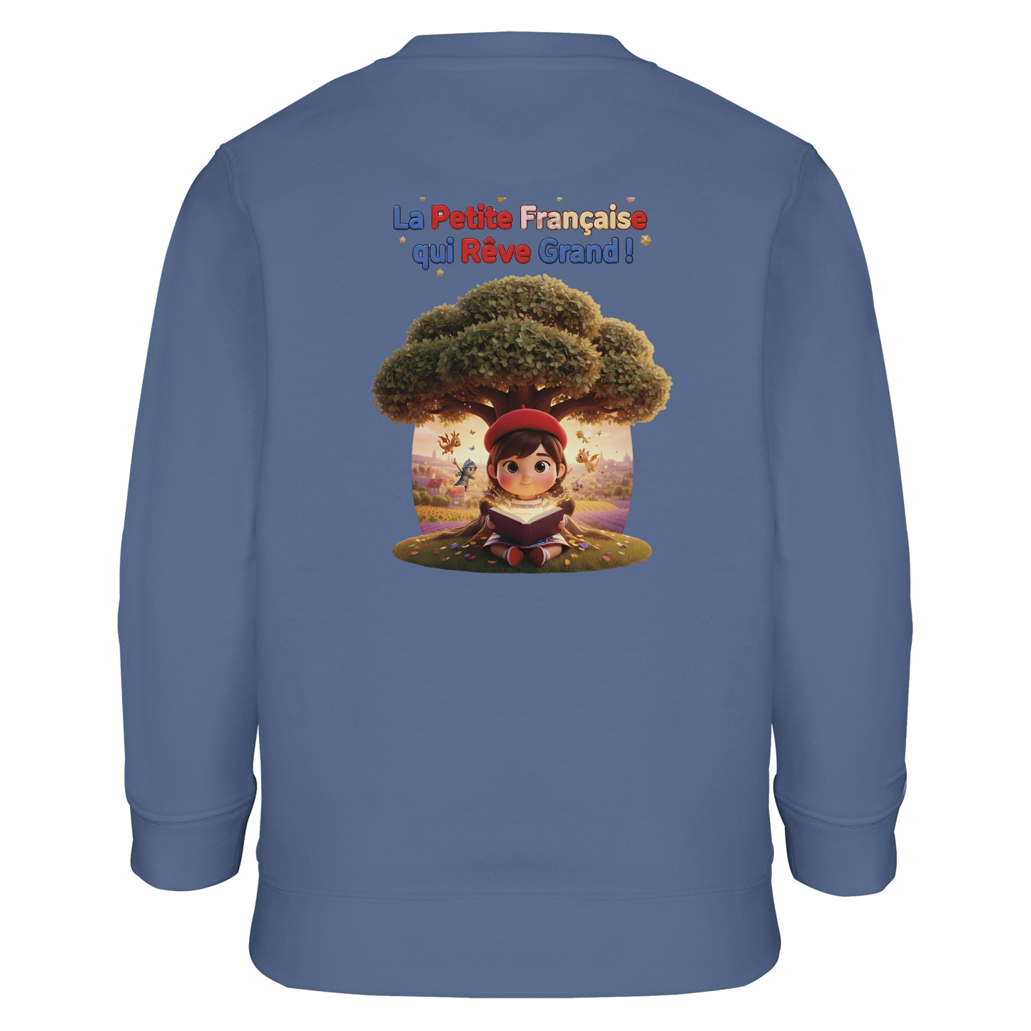 Mädchen-Sweatshirt im französischen Stil: „La petite française qui rêve grand“ aus recycelter Mischung | SOL'S Columbia Kids 04239
