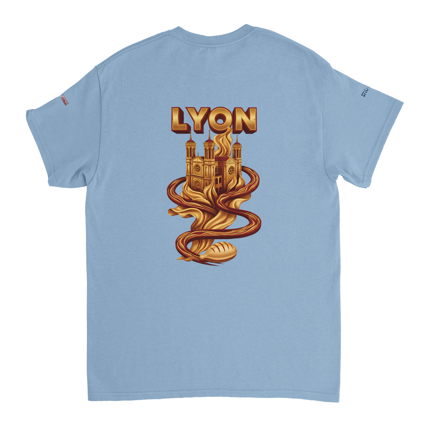 Unisex-T-Shirt Lyon Stadt Frankreich dick Rundhals | Gildan® 5000