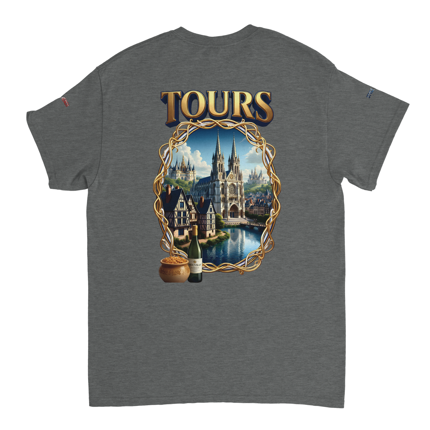 Unisex T-shirt Tours, France, thick crew neck | Gildan® 5000