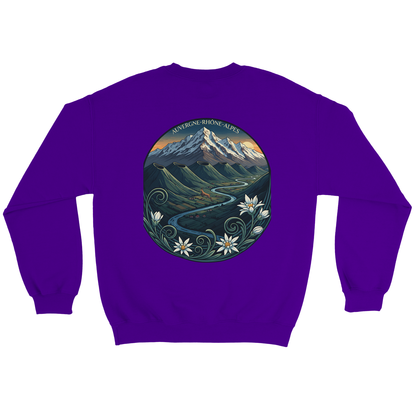 Unisex-Sweatshirt Auvergne-Rhône-Alpes klassisch Rundhals | Gildan® 18000