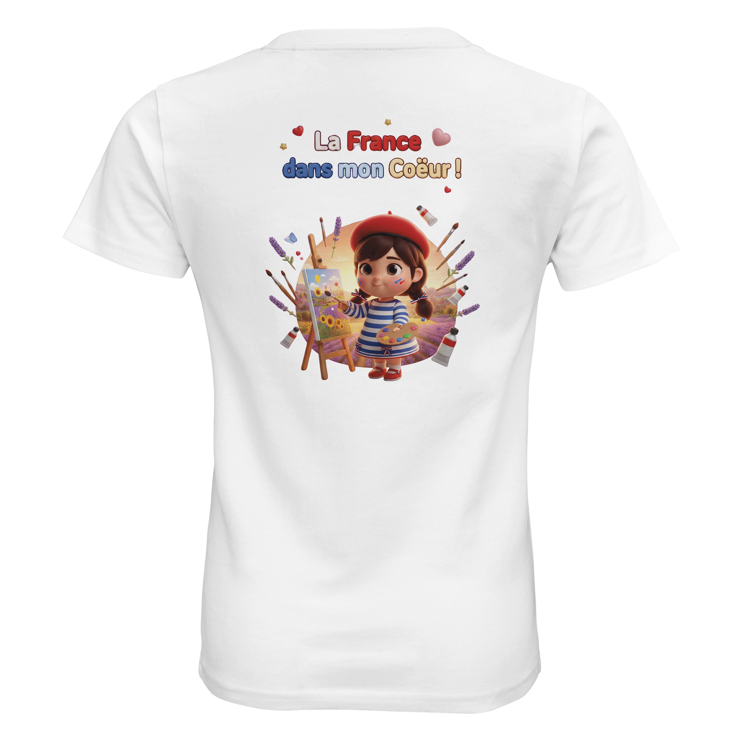 Bio Kinder Enganliegendes T-Shirt| Mädchen Stil-Französisch Frankreich in meinem Herzen | SOL'S Pioneer Kids 03578