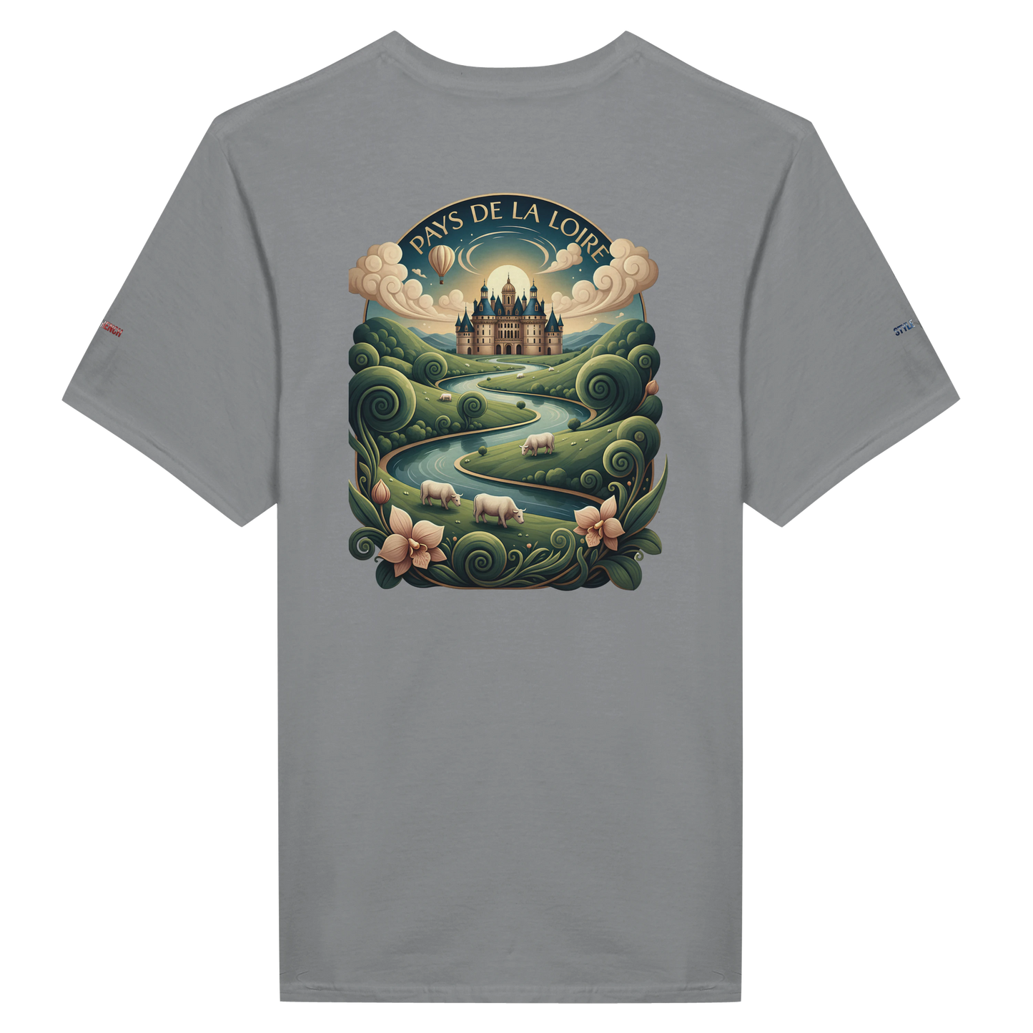 Unisex T-Shirt Pays de la Loire klassischer Rundhalsausschnitt | Gildan® 64000