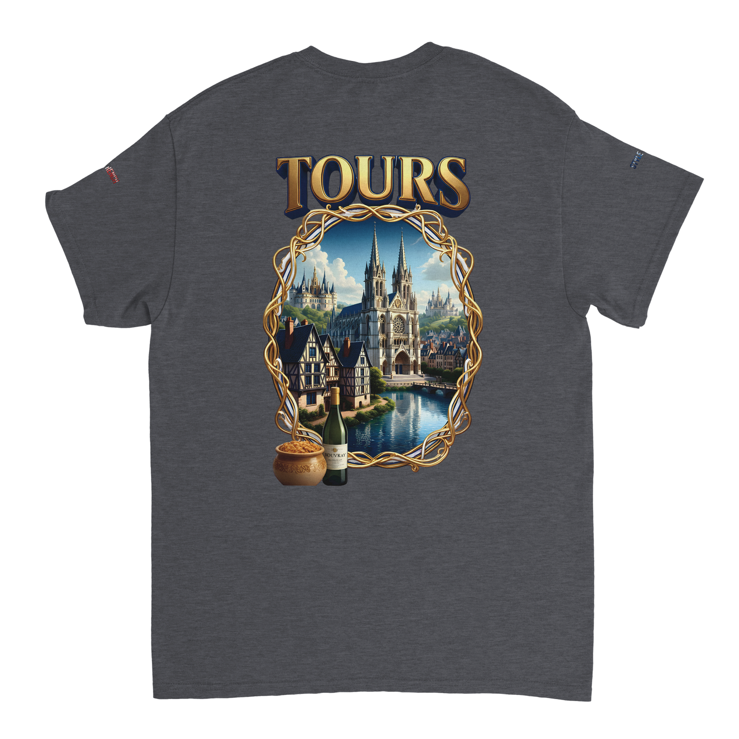 Unisex T-shirt Tours, France, thick crew neck | Gildan® 5000