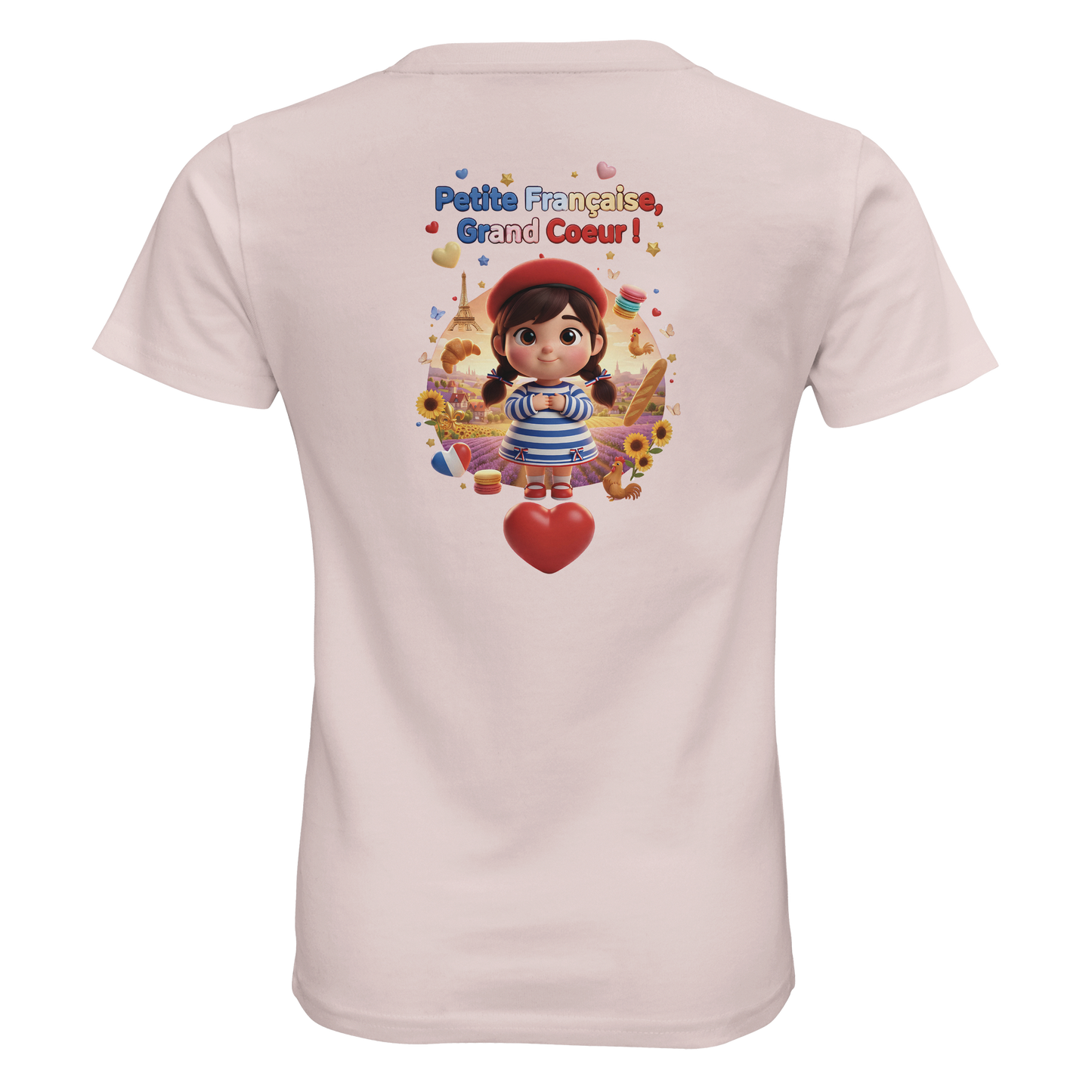 T-Shirt Stil "Französisches Mädchen mit großem Herzen" Bio-Slim-Fit | SOL'S Pioneer Kids 03578