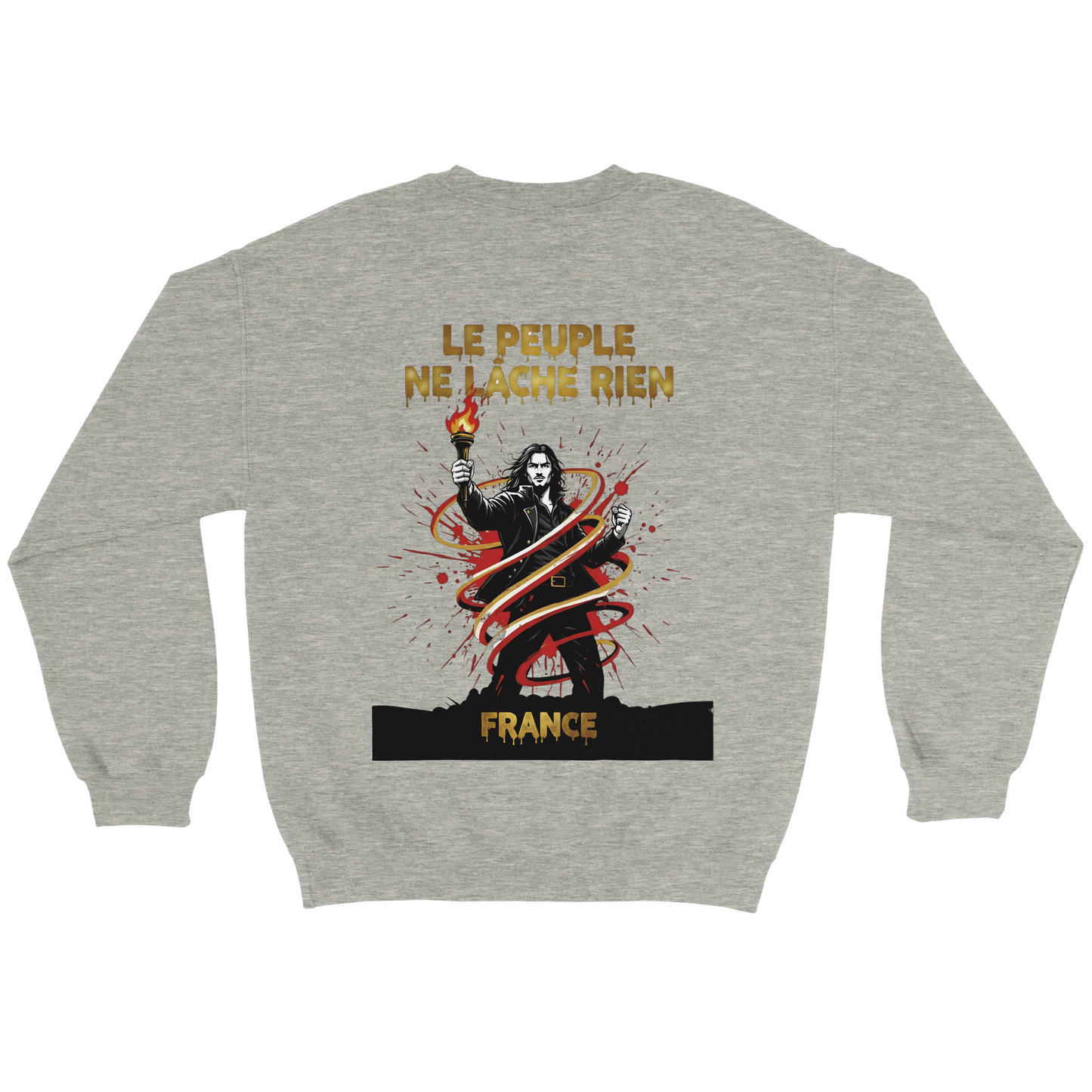 Sweatshirt "Le peuple lâche rien" French Style Classic Crewneck | Gildan® 18000