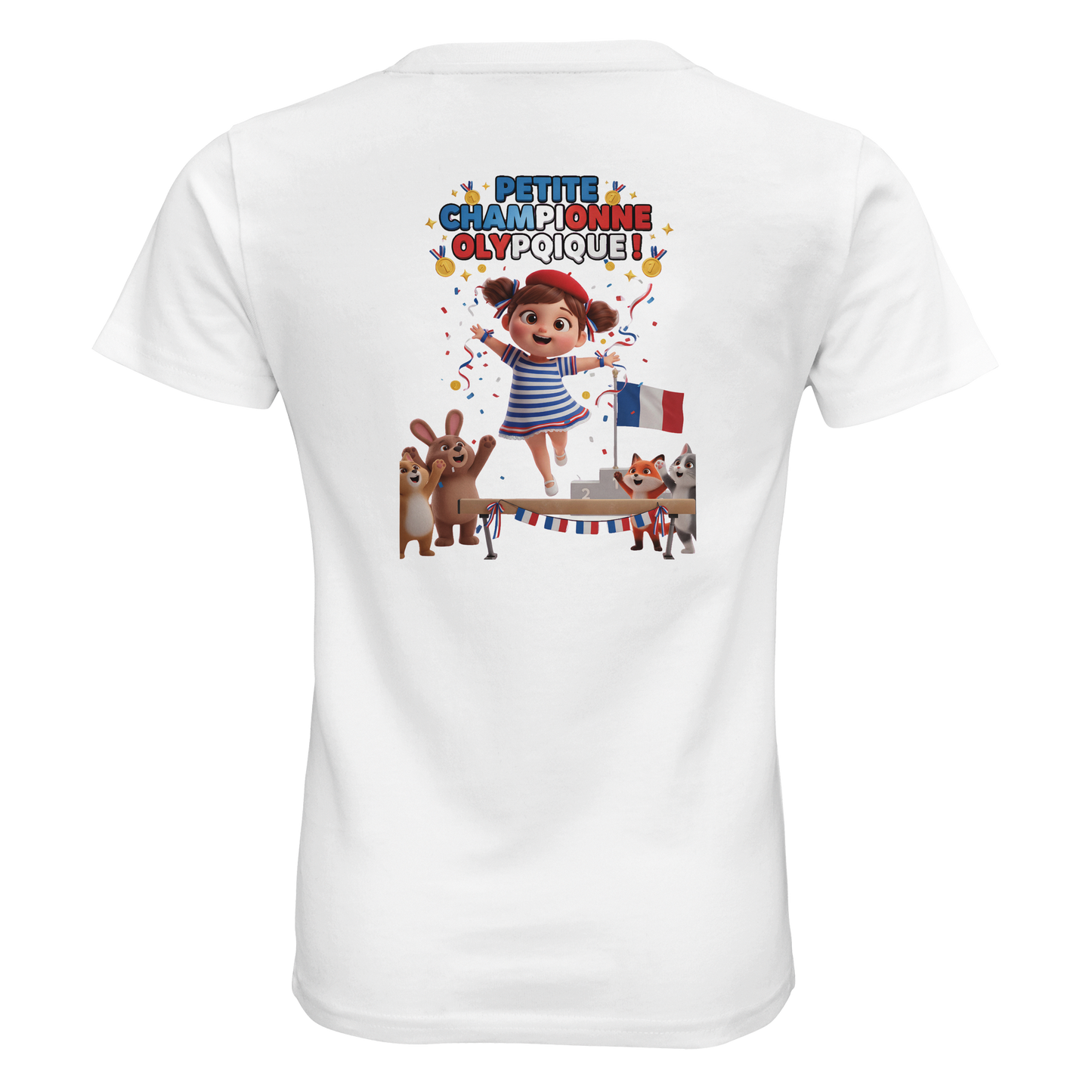 Organic fitted "Little Olympic Champion" girl's T-shirt | SOL'S Pioneer Kids 03578