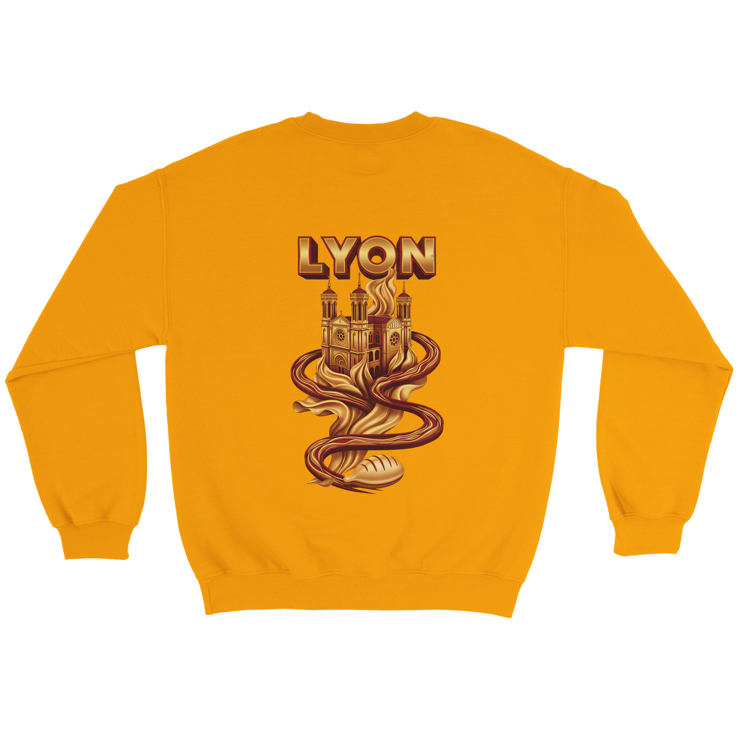 Unisex sweatshirt Lyon city France classic crew neck | Gildan® 18000