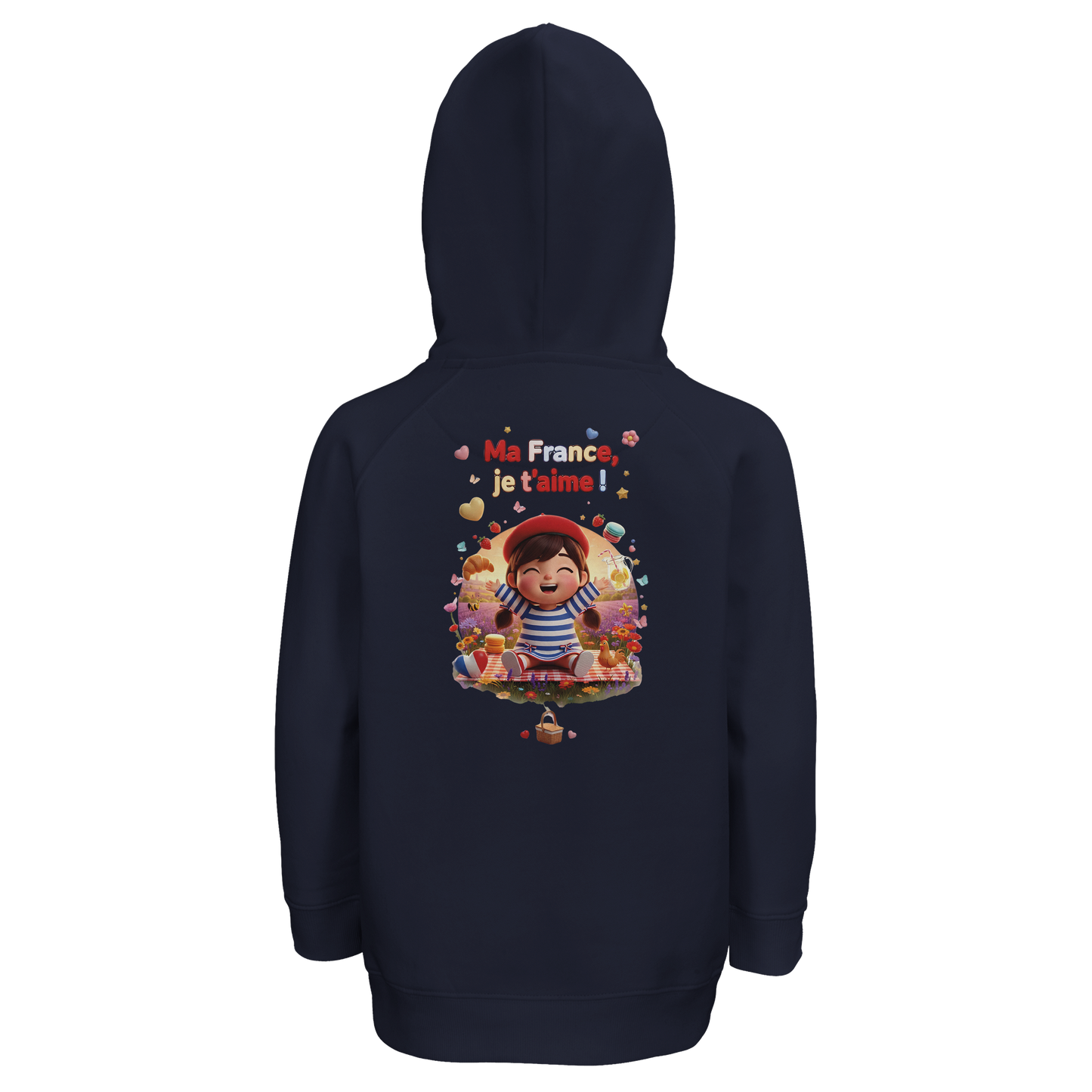 Mädchen-Kapuzenpullover französischer Stil "ma France je t'aime" bio | SOL'S Stellar Kids 03576