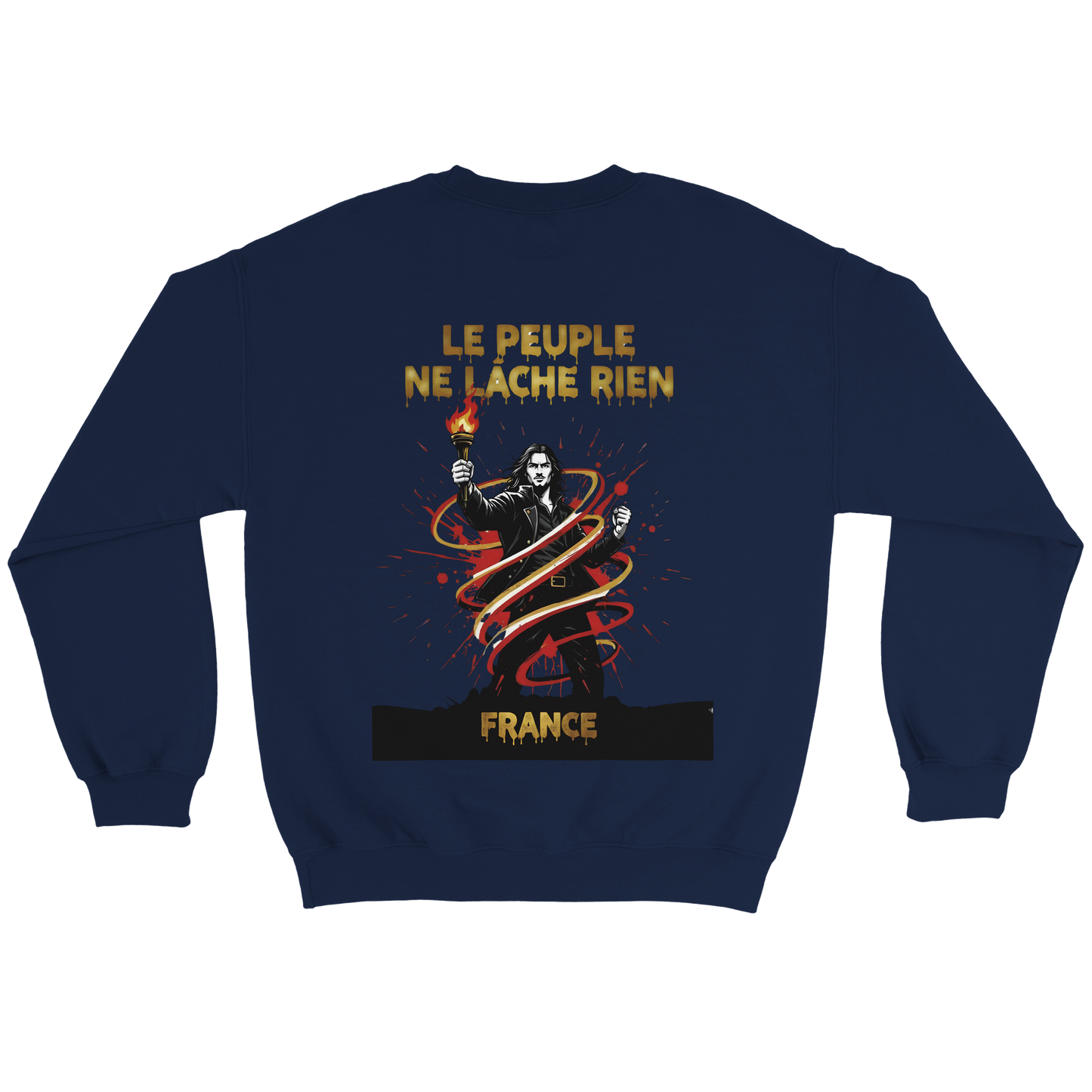 Sweatshirt "Le peuple lâche rien" French Style Classic Crewneck | Gildan® 18000