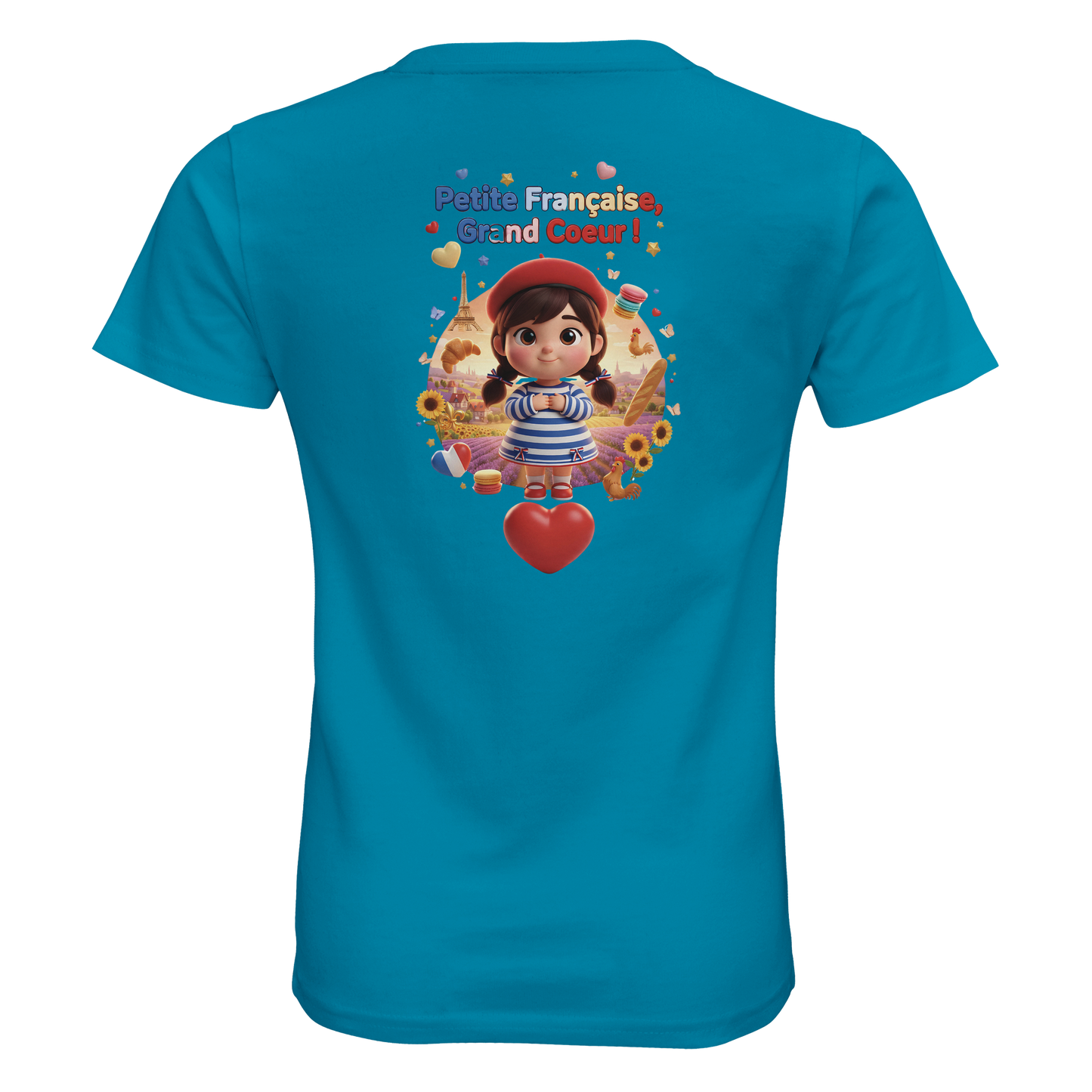 T-Shirt Stil "Französisches Mädchen mit großem Herzen" Bio-Slim-Fit | SOL'S Pioneer Kids 03578