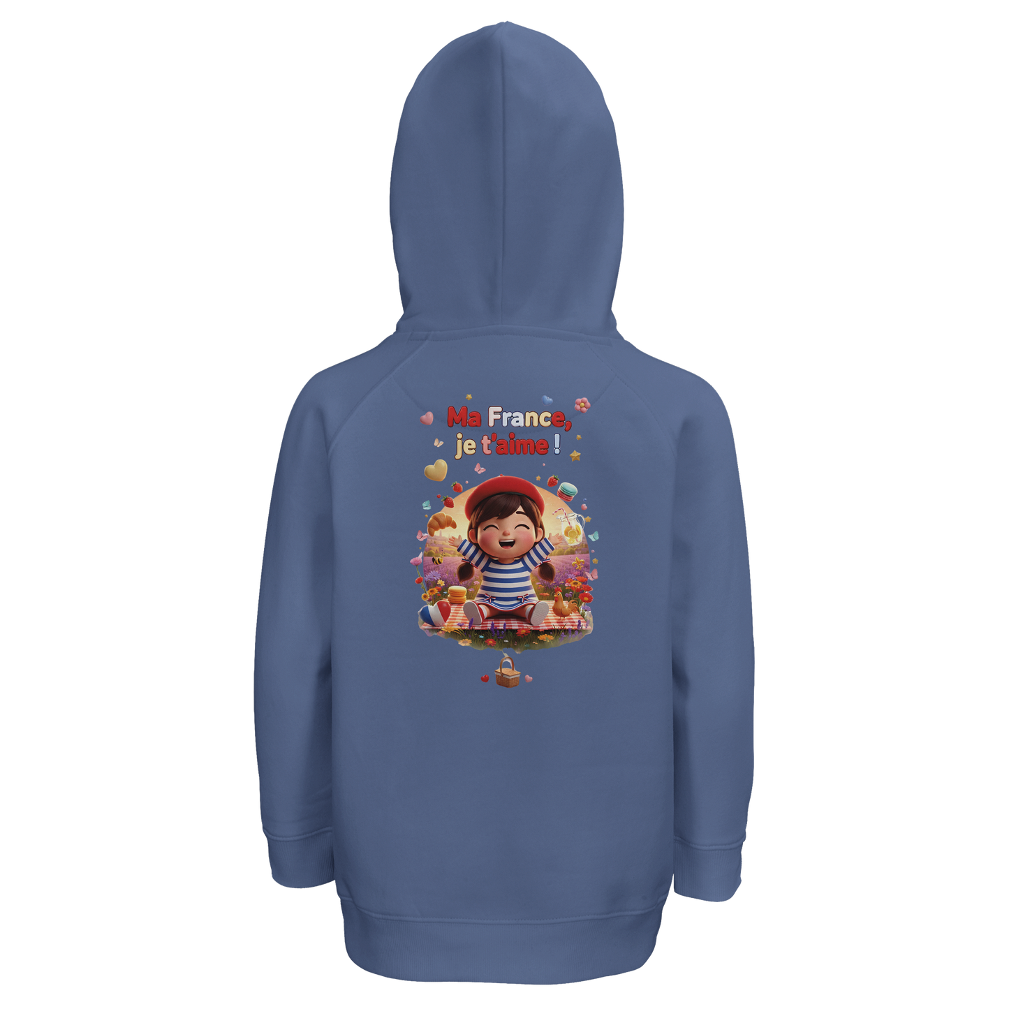 Mädchen-Kapuzenpullover französischer Stil "ma France je t'aime" bio | SOL'S Stellar Kids 03576