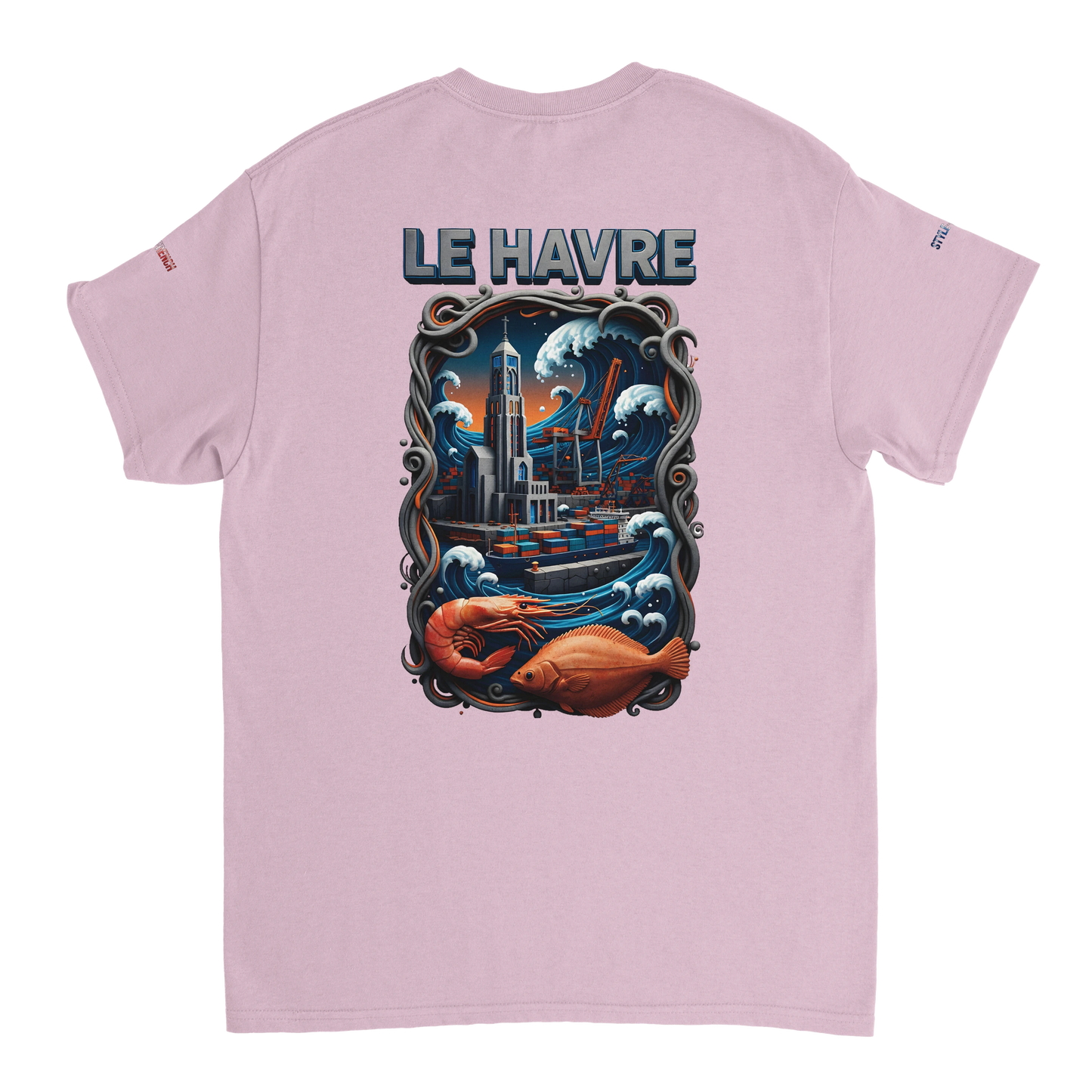 Unisex-T-Shirt Le Havre Stadt in Frankreich dick Rundhals | Gildan® 5000