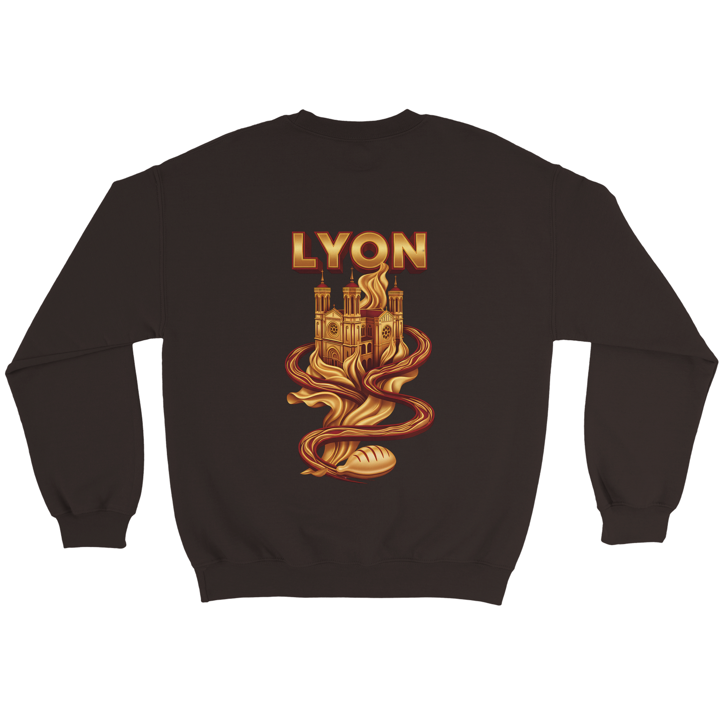 Unisex sweatshirt Lyon city France classic crew neck | Gildan® 18000