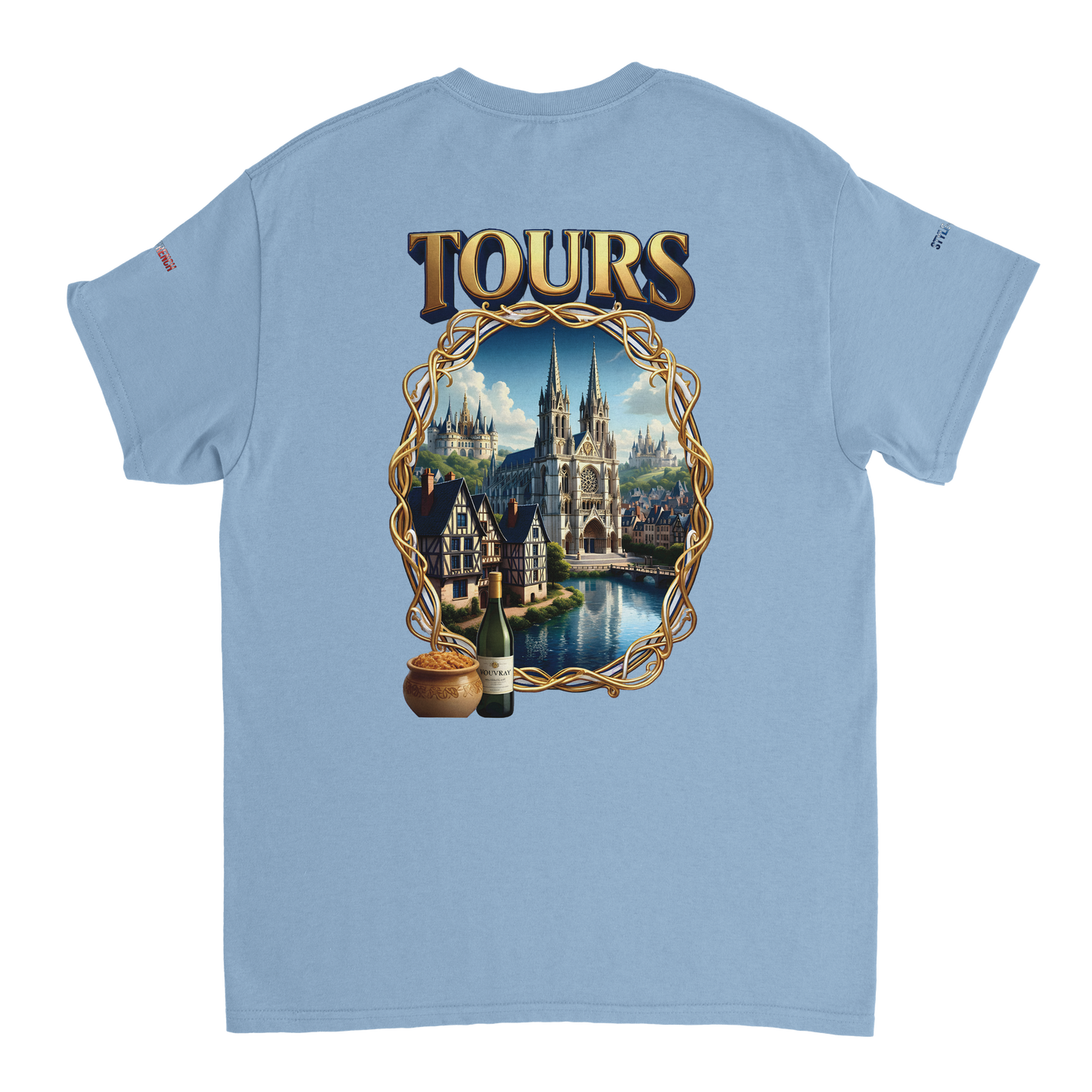 Unisex T-shirt Tours, France, thick crew neck | Gildan® 5000