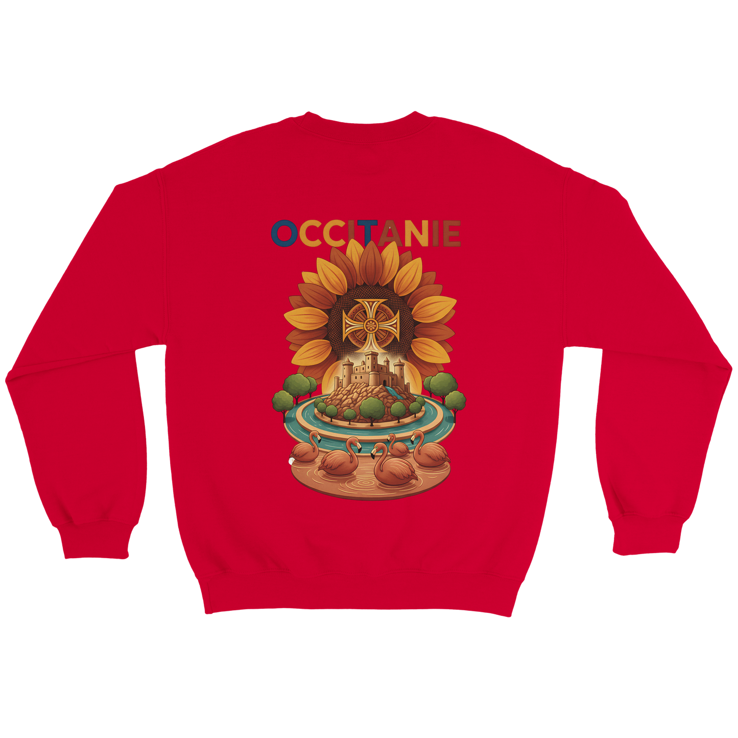 Unisex-Sweatshirt, klassischer Rundhalsausschnitt Occitanie | Gildan® 18000