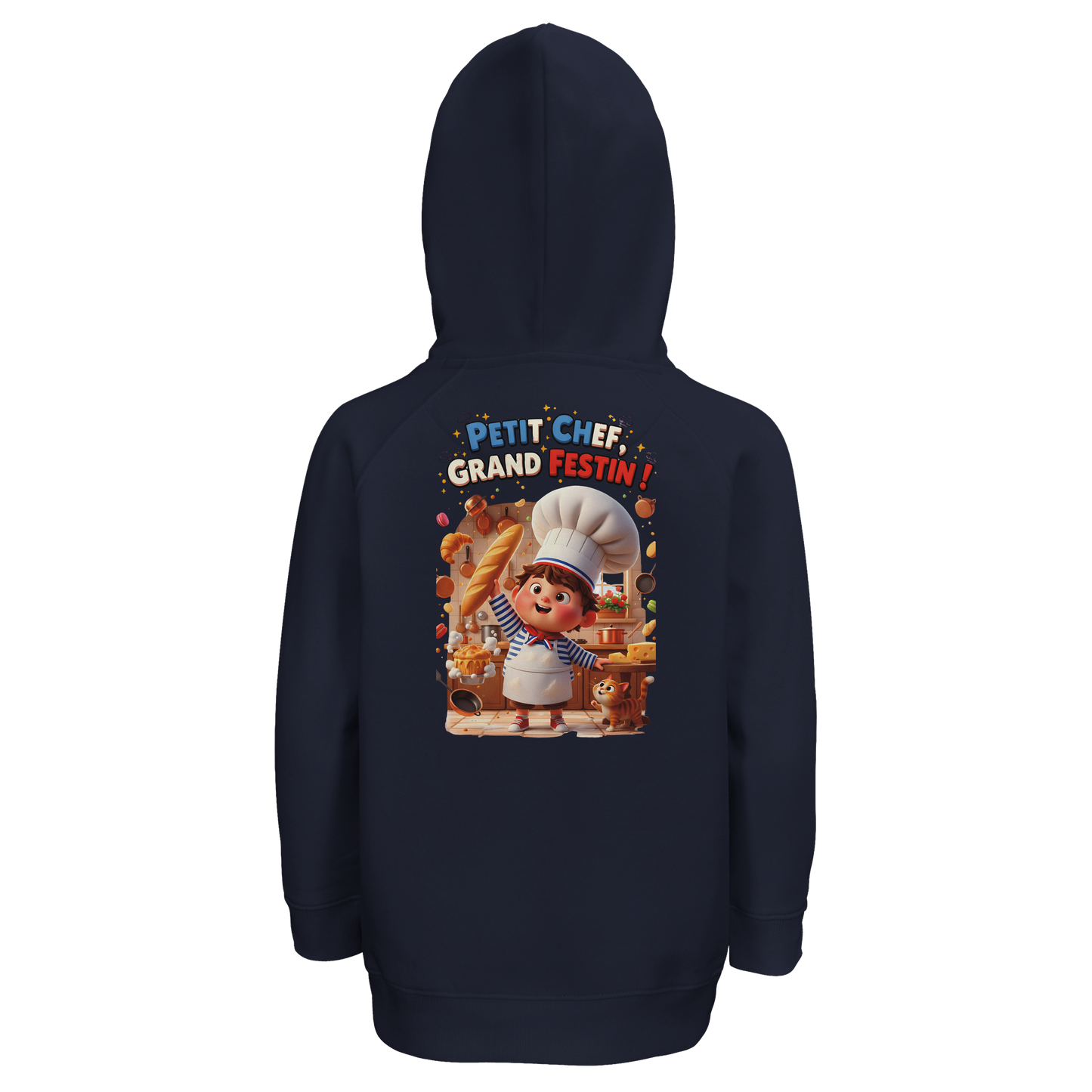Bio-Kapuzenpullover für Jungen „Kleiner Koch, großes Fest“ | SOL'S Stellar Kids 03576