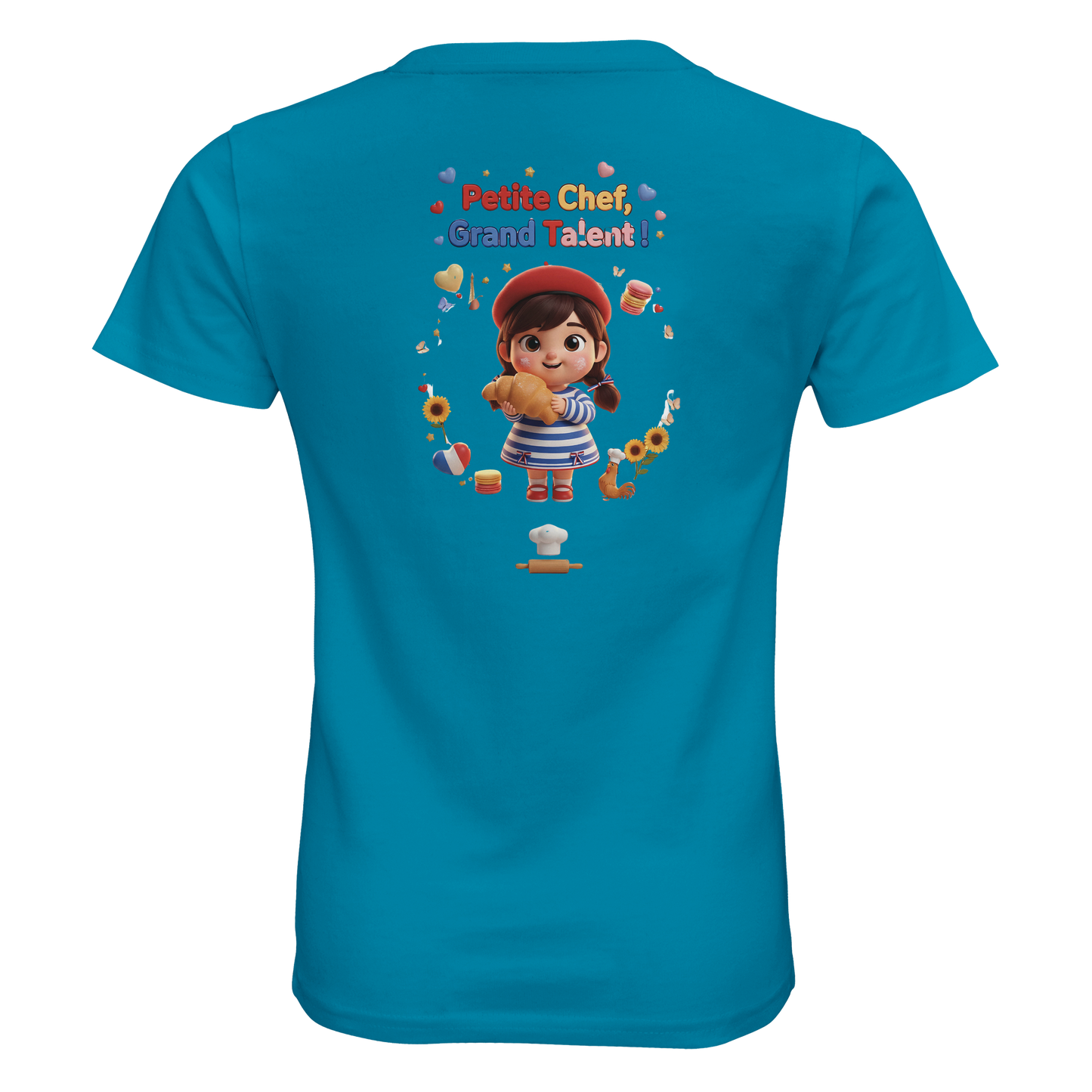 Organic Kids Tailliertes T-Shirt Mädchen kleine Köchin großes Talent| SOL'S Pioneer Kids 03578