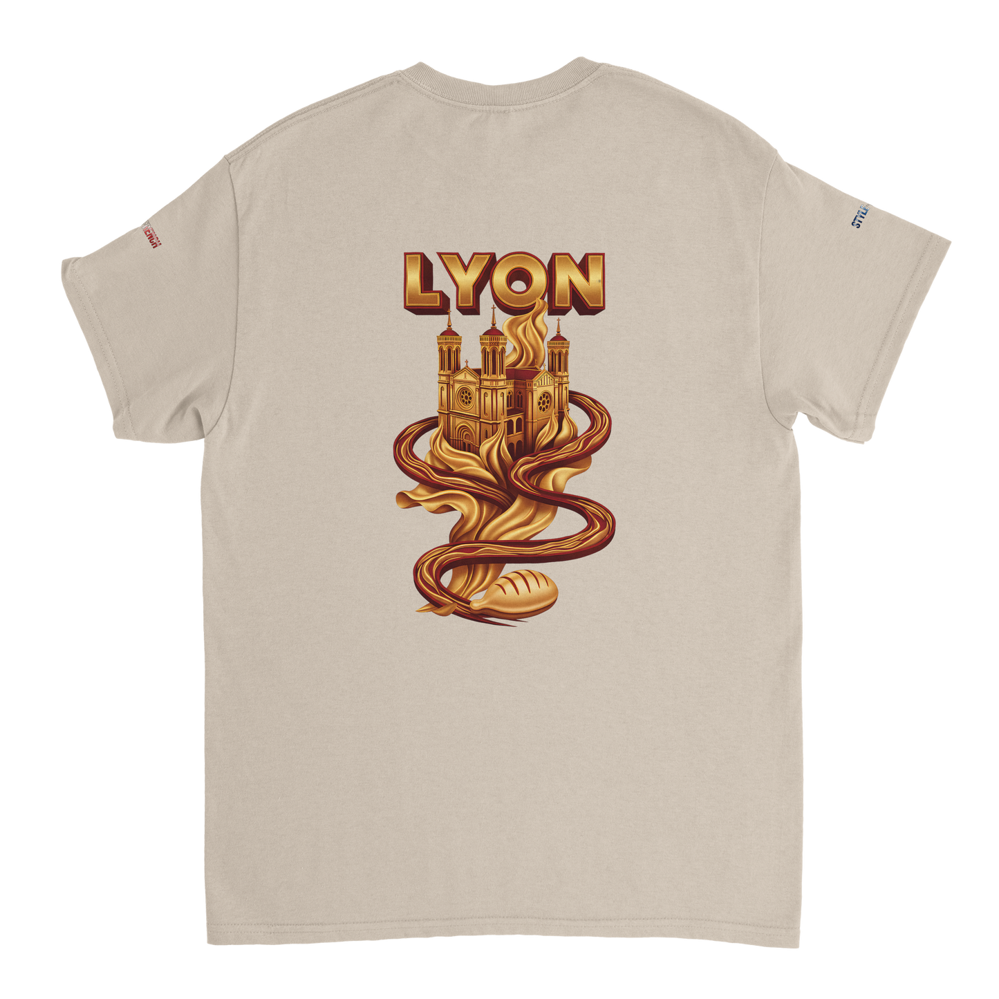 Unisex-T-Shirt Lyon Stadt Frankreich dick Rundhals | Gildan® 5000