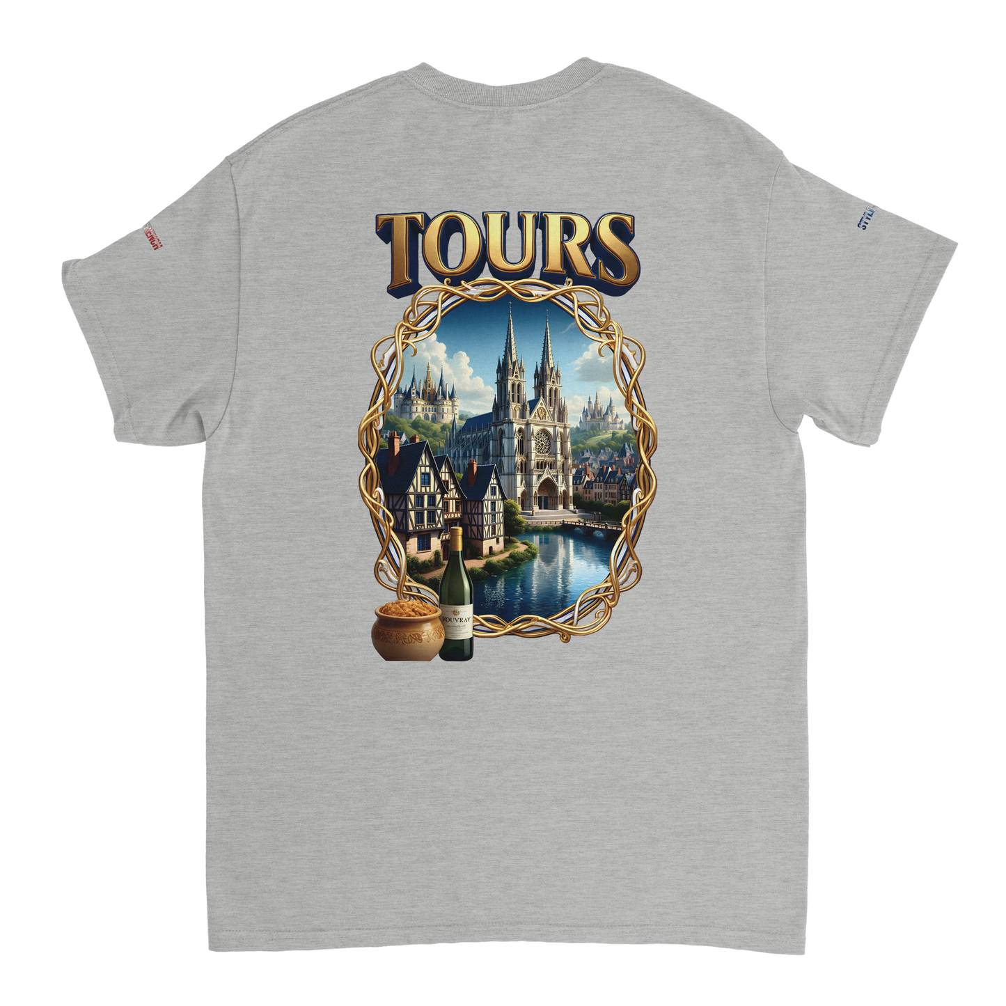Unisex T-shirt Tours, France, thick crew neck | Gildan® 5000