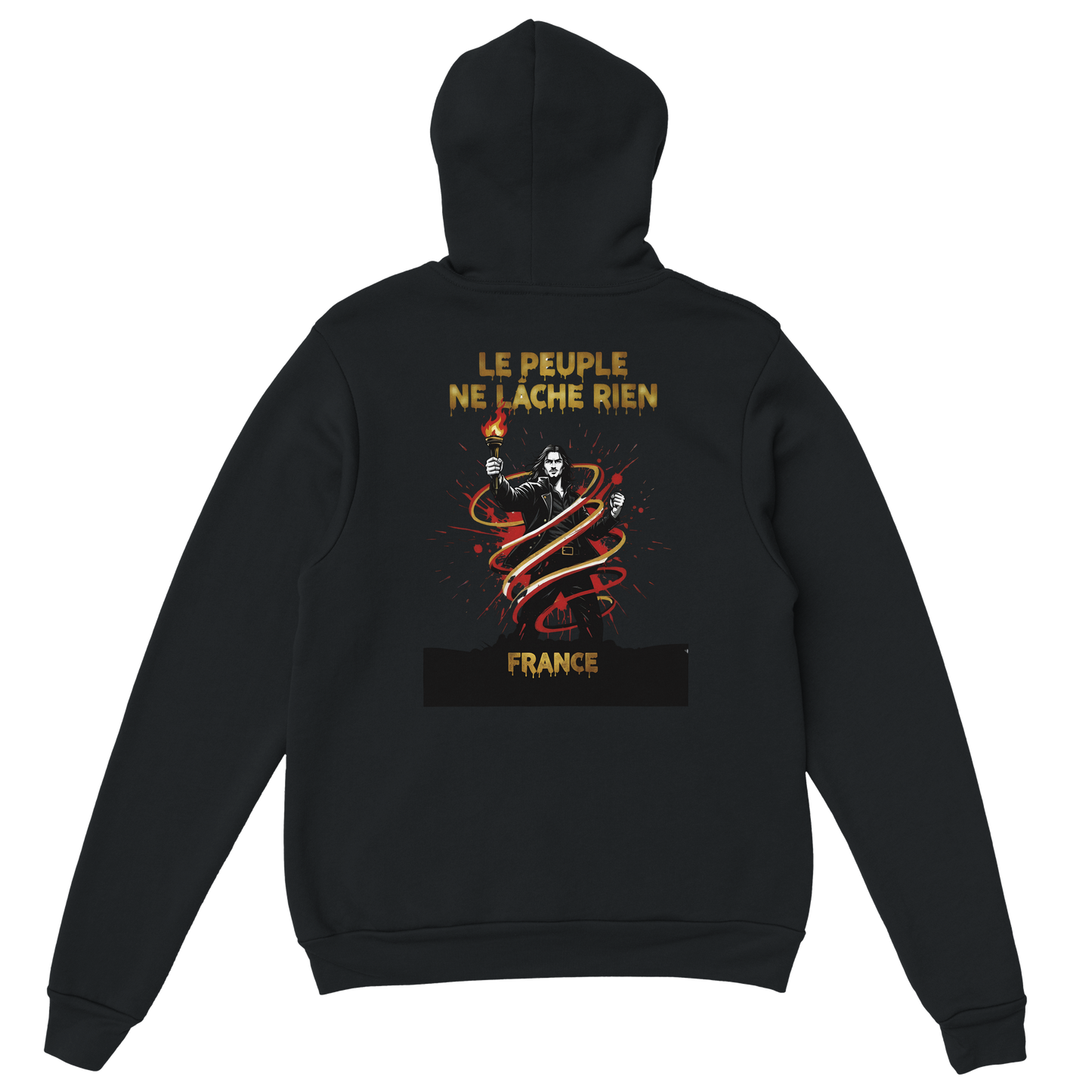 "The people don't give up" hoodie - classic French style for men | Gildan® 18500