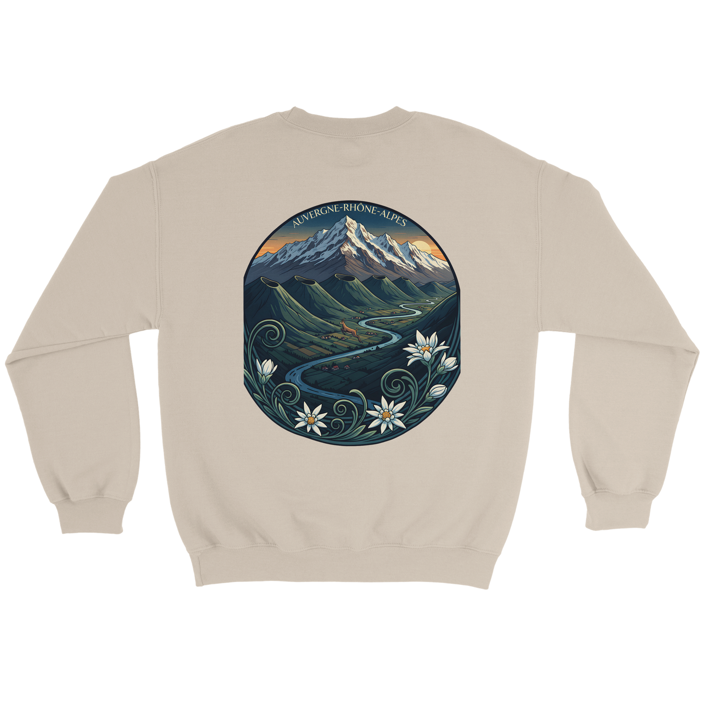 Unisex-Sweatshirt Auvergne-Rhône-Alpes klassisch Rundhals | Gildan® 18000