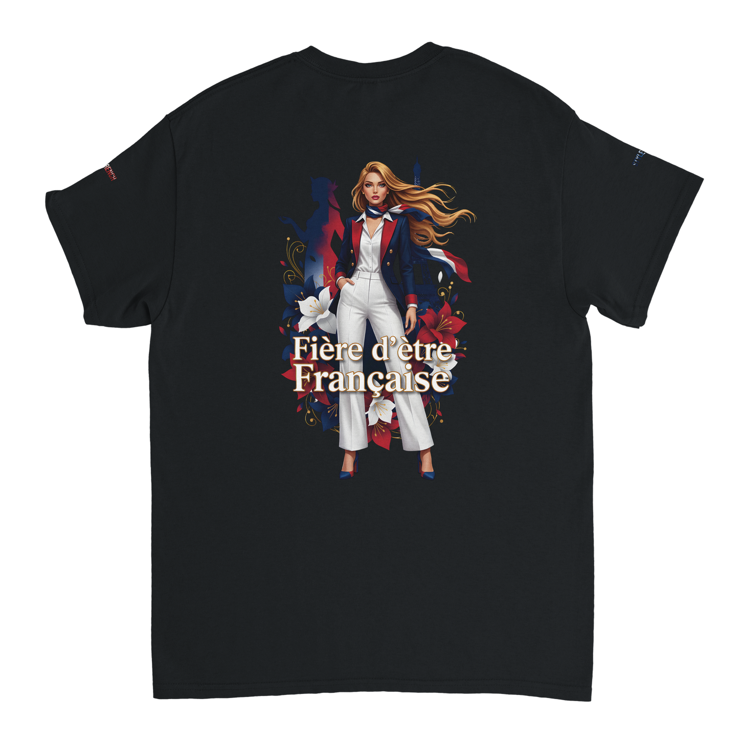 T-shirt Femme Fière d'être Française - Coton Premium