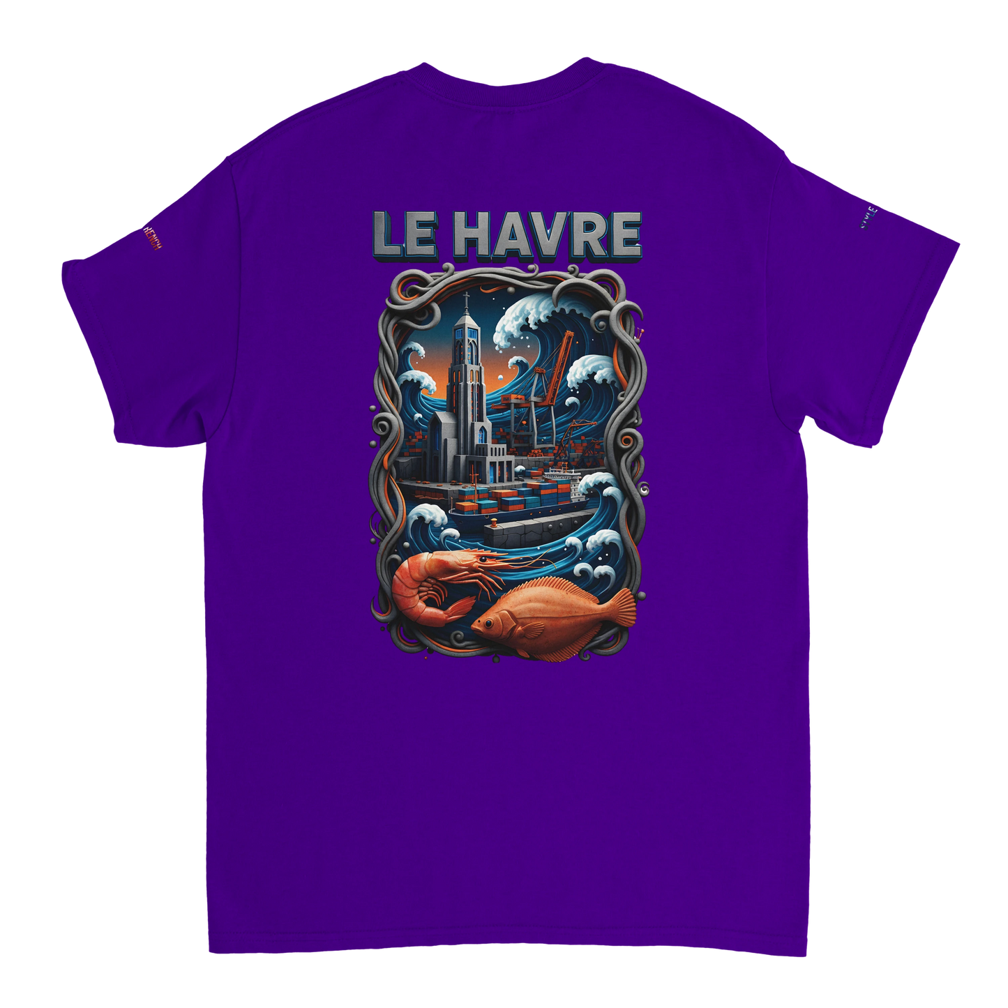 Unisex-T-Shirt Le Havre Stadt in Frankreich dick Rundhals | Gildan® 5000