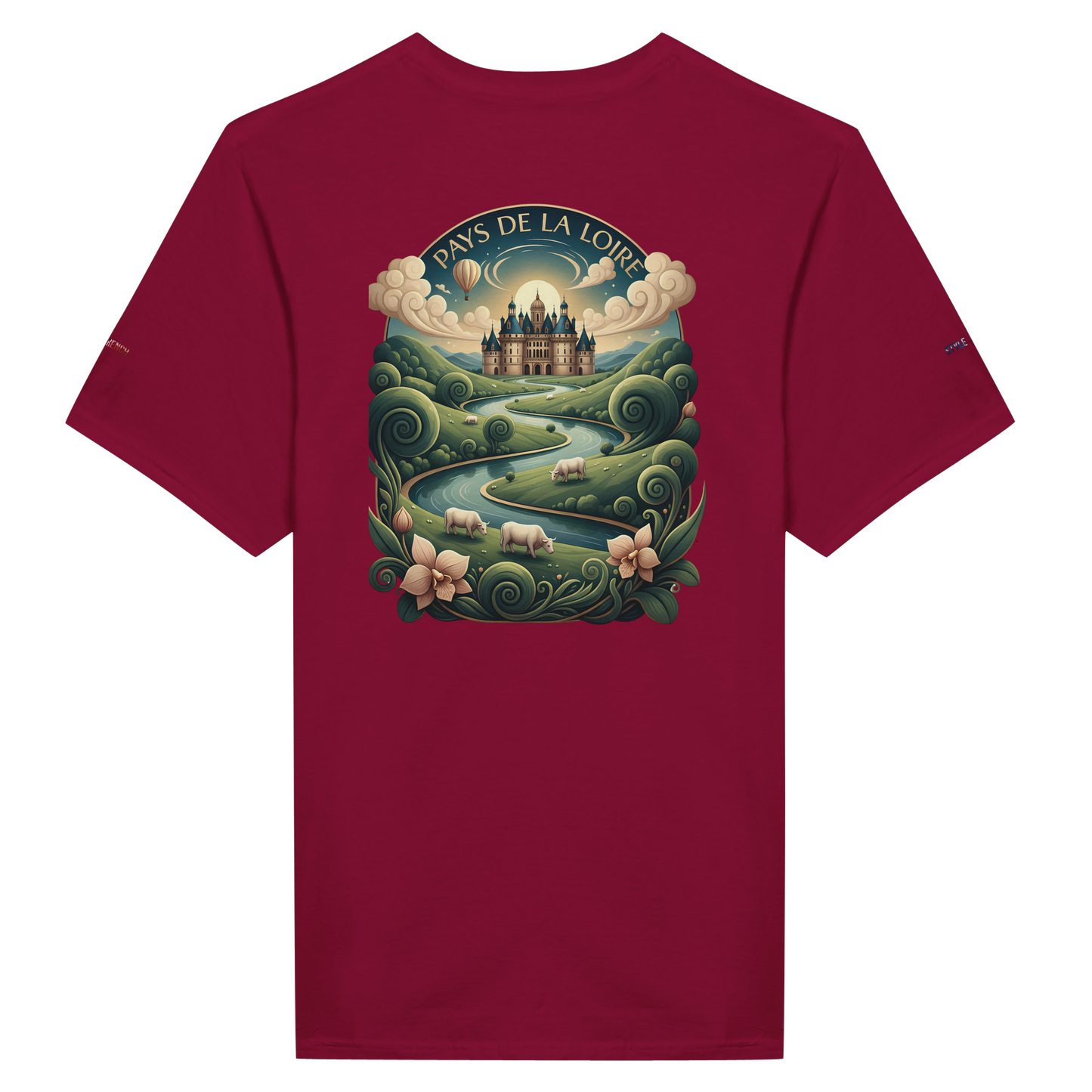 Unisex T-Shirt Pays de la Loire klassischer Rundhalsausschnitt | Gildan® 64000