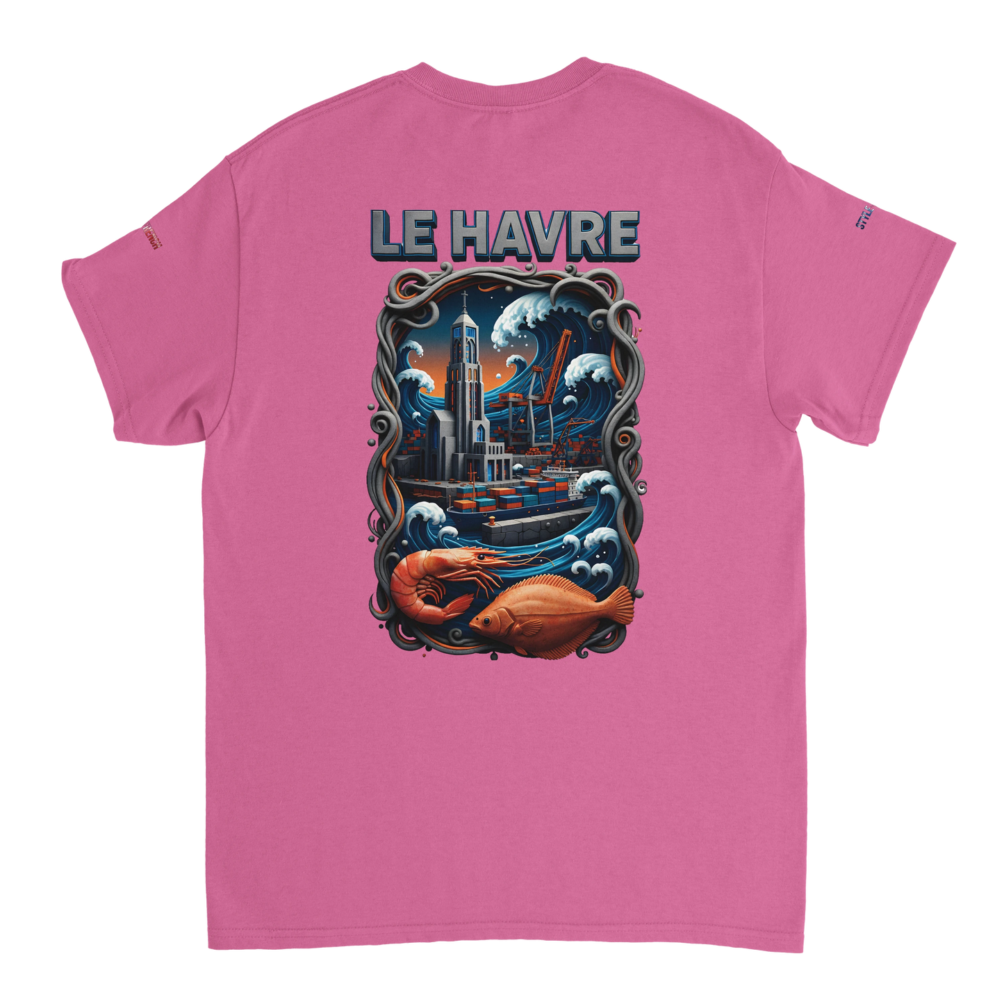 Unisex-T-Shirt Le Havre Stadt in Frankreich dick Rundhals | Gildan® 5000