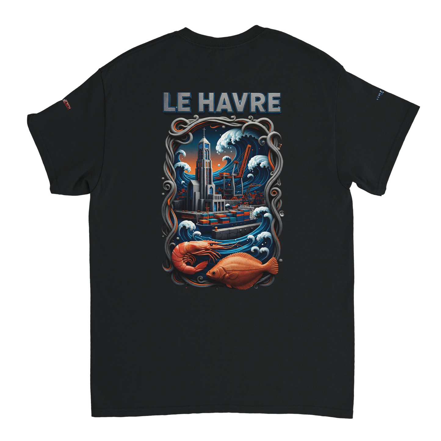 Unisex-T-Shirt Le Havre Stadt in Frankreich dick Rundhals | Gildan® 5000