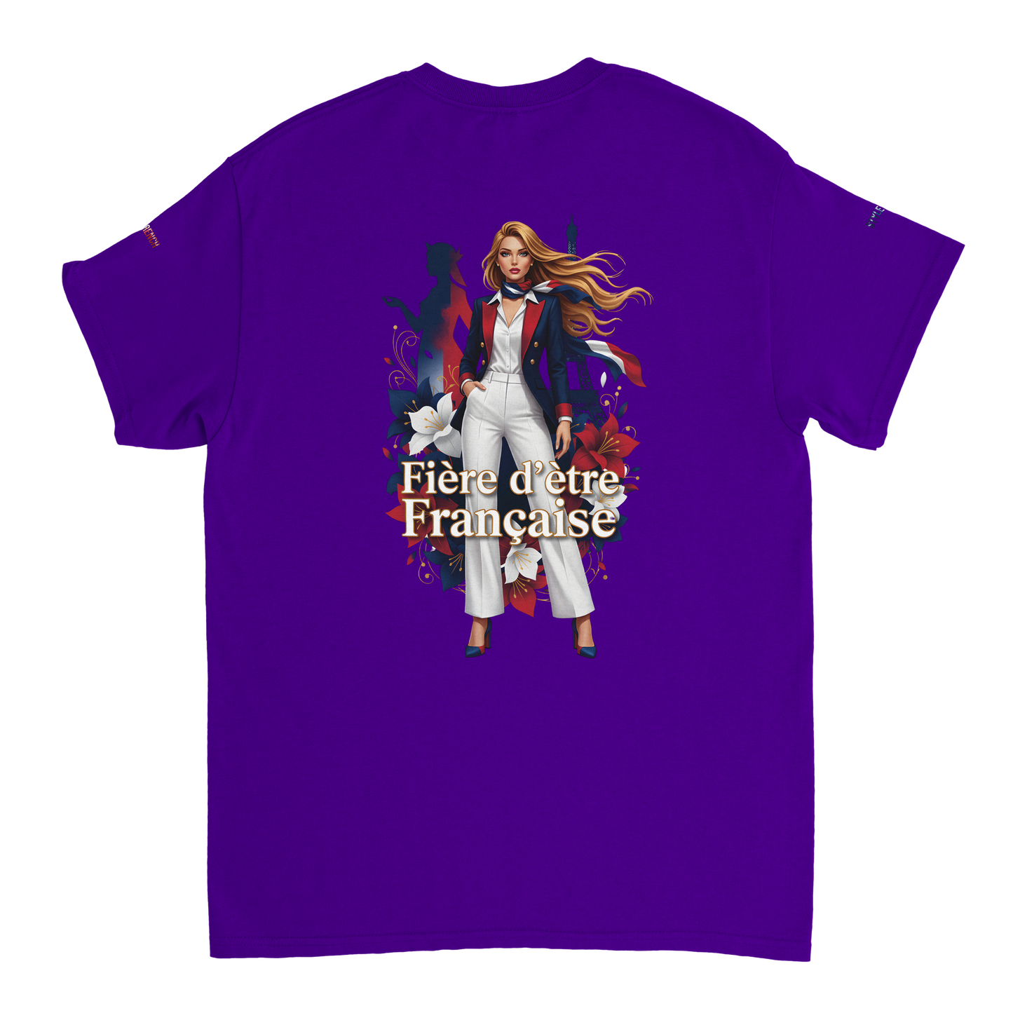 T-shirt Femme Fière d'être Française - Coton Premium