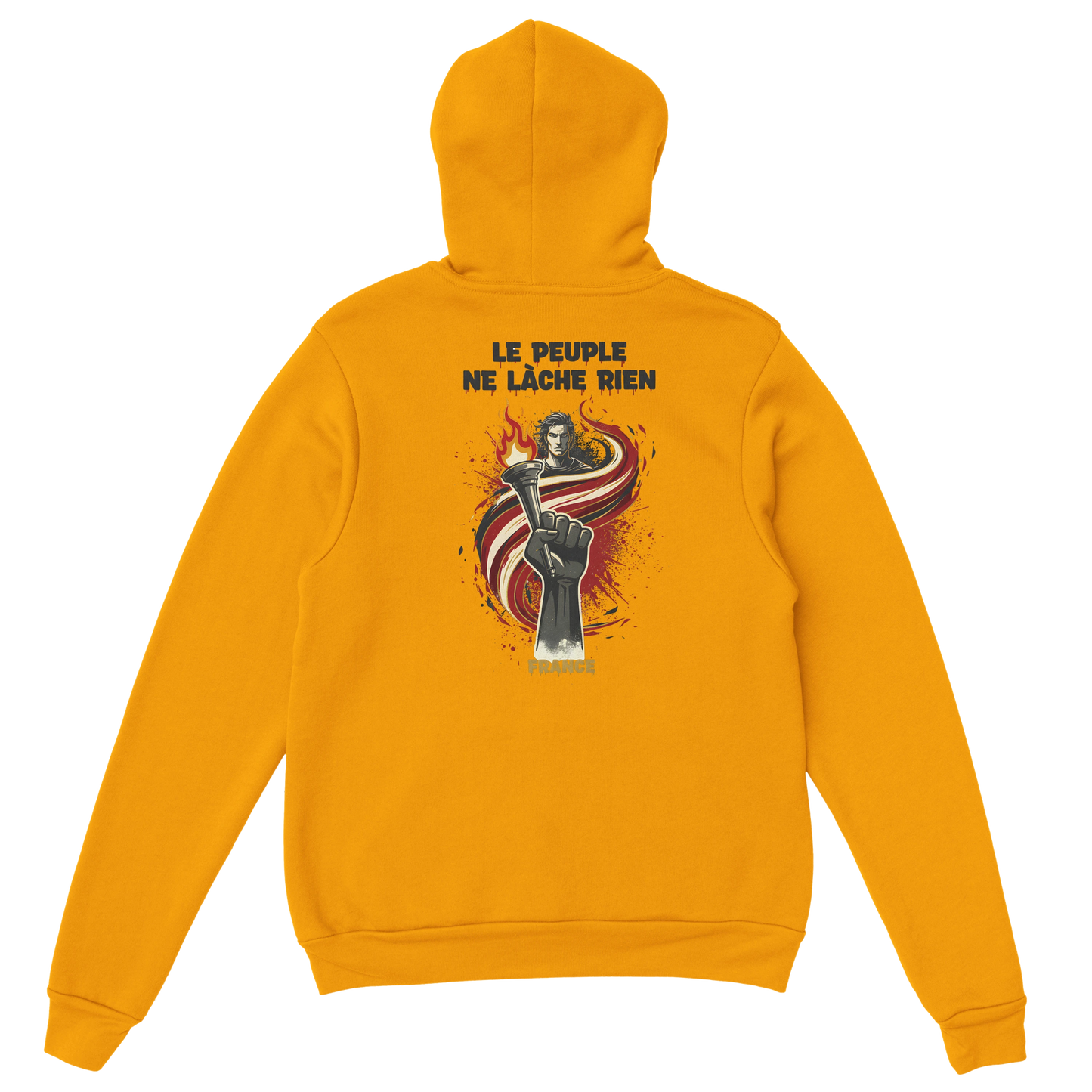 "The people don't give up" hoodie - classic French style for men | Gildan® 18500