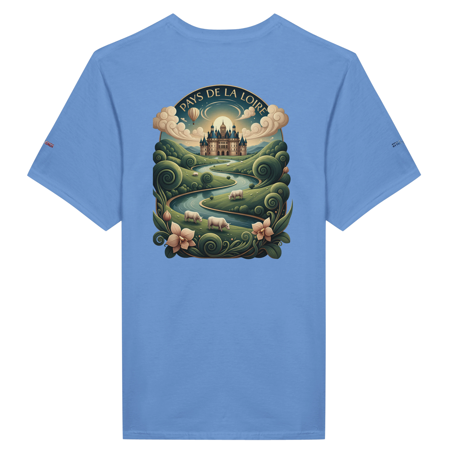 Unisex T-Shirt Pays de la Loire klassischer Rundhalsausschnitt | Gildan® 64000