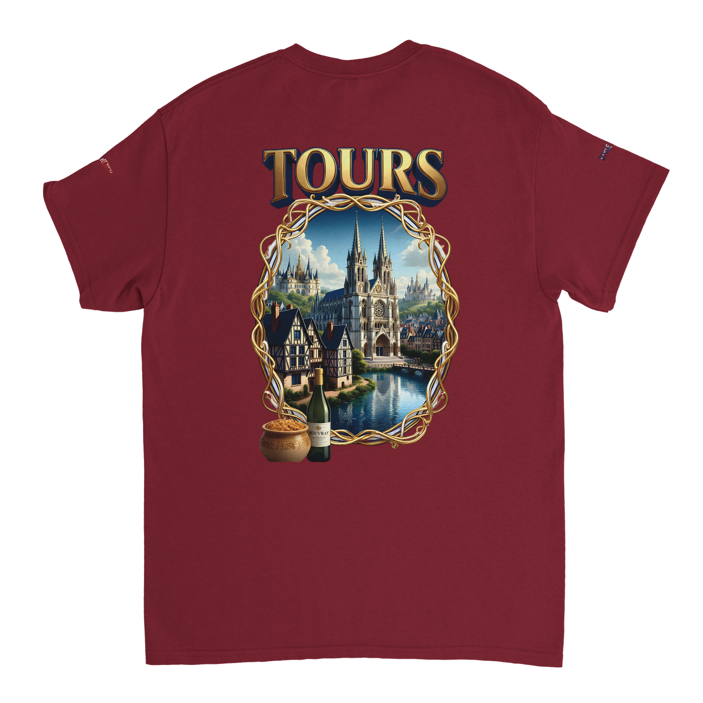 Unisex T-shirt Tours, France, thick crew neck | Gildan® 5000