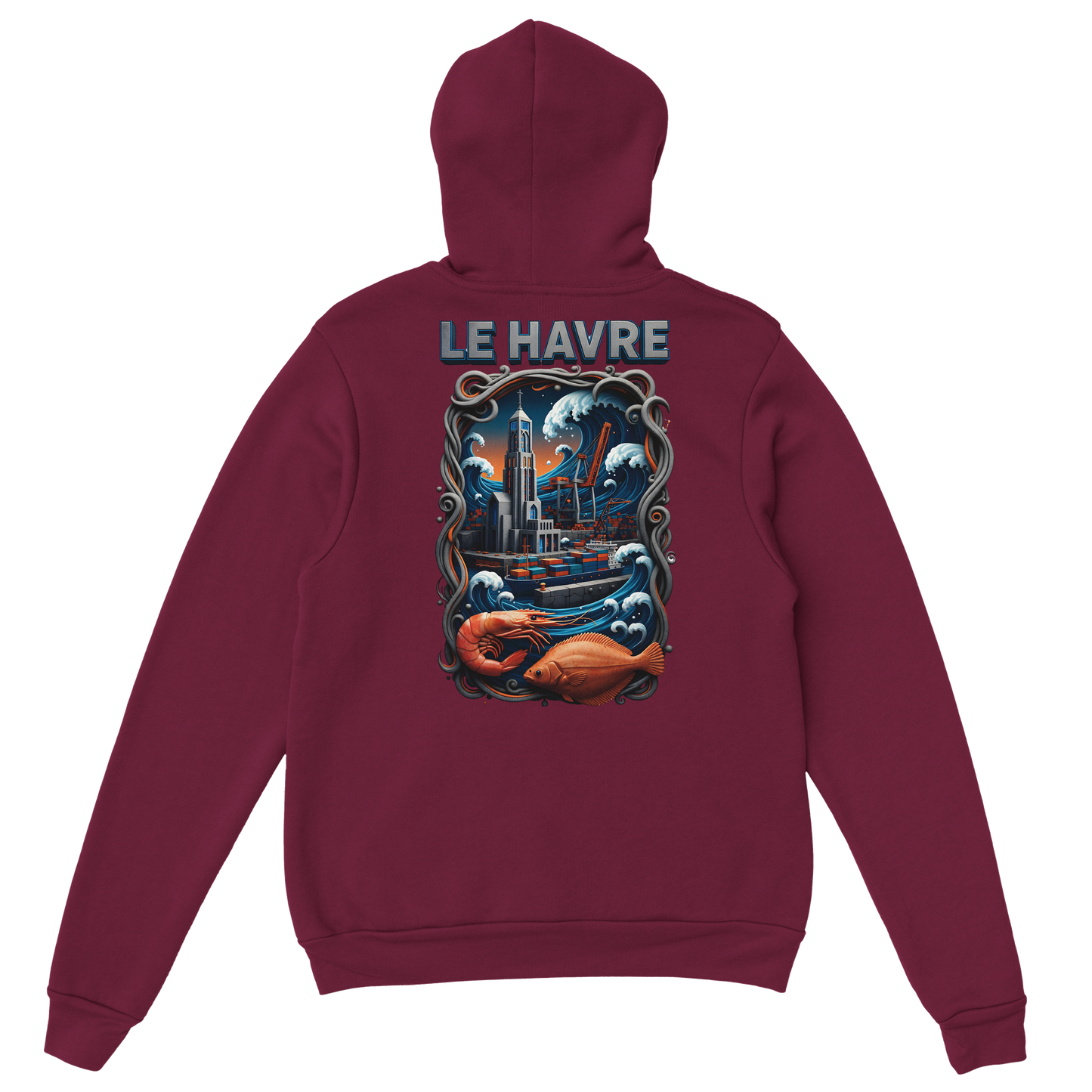 Sweat à capuche unisexe Le Havre