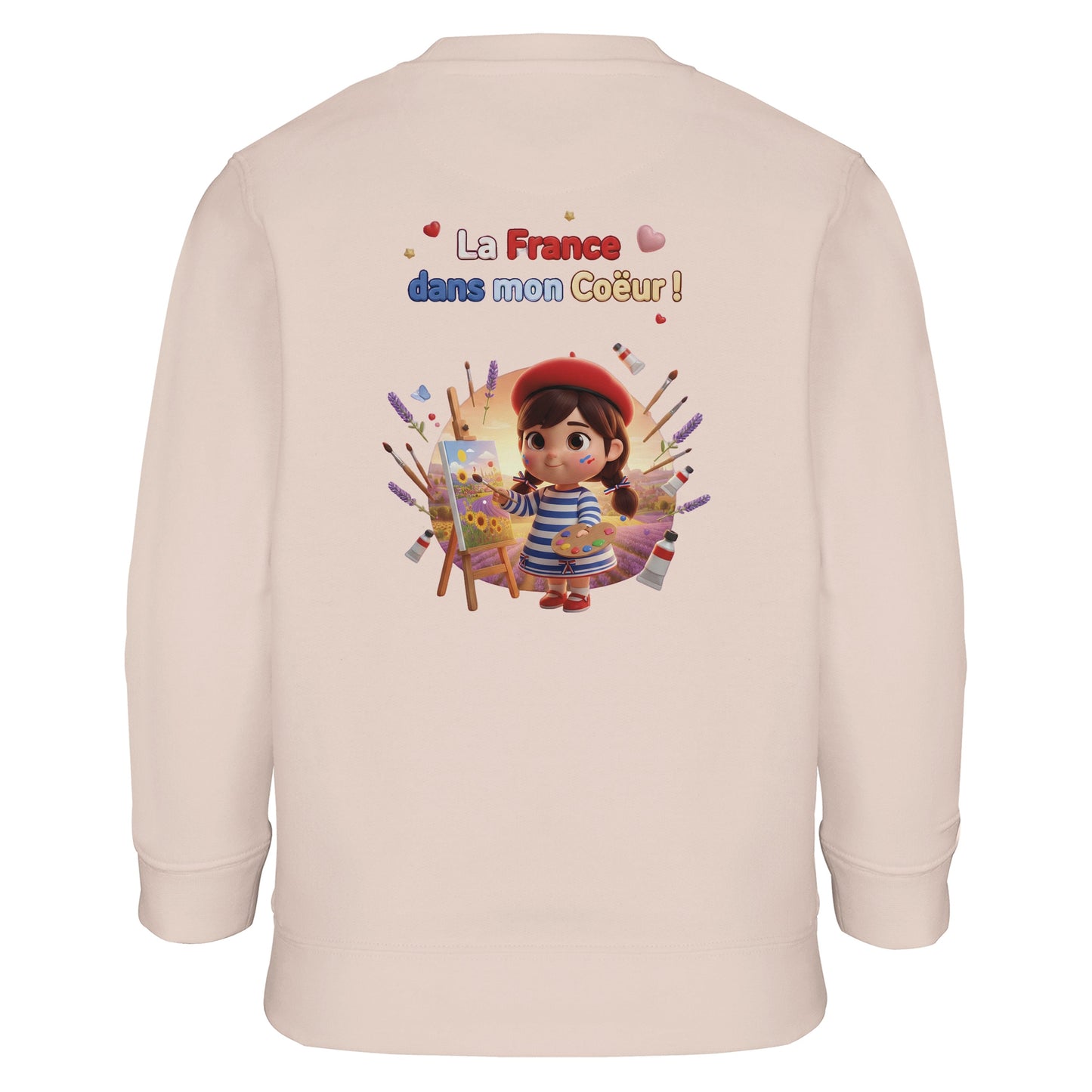 Mädchen-Sweatshirt im französischen Stil „la France dans mon cœur“ aus recyceltem Mischgewebe | SOL'S Columbia Kids 04239